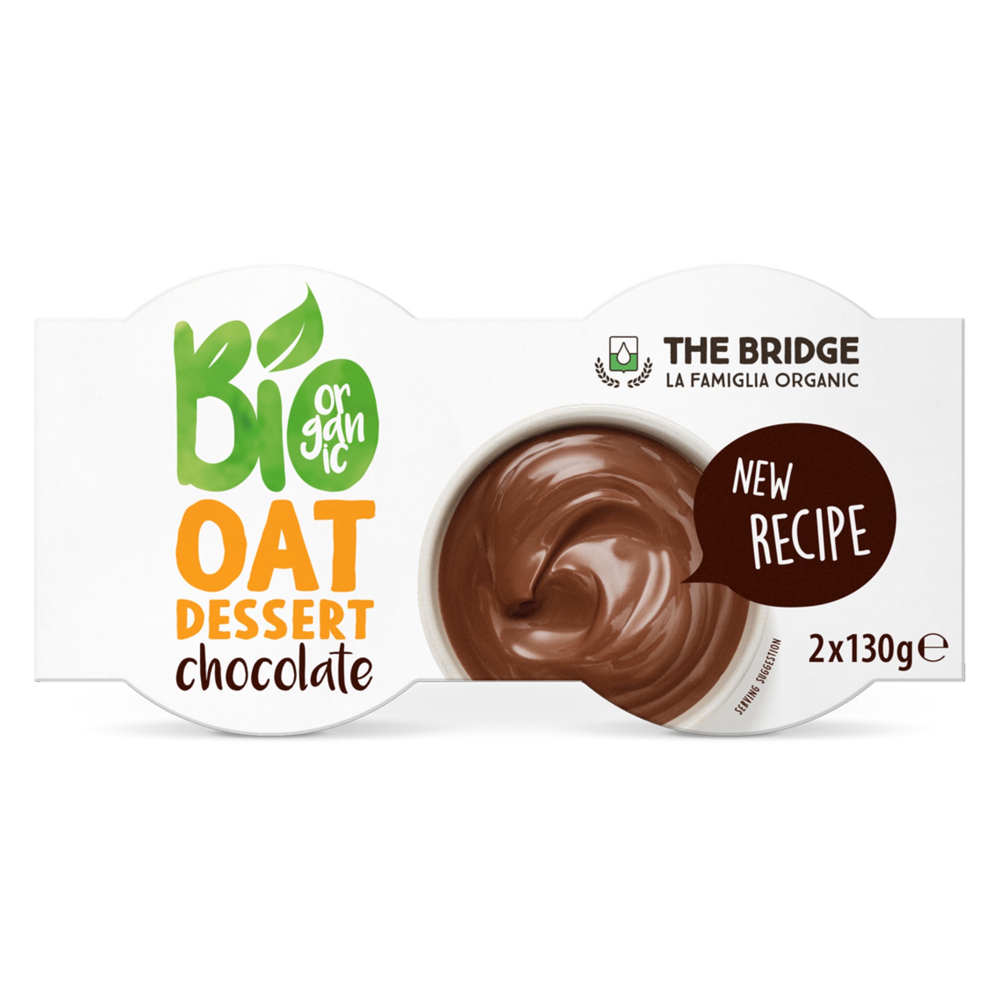 Dezert ovesný čokoláda 2x130 g BIO   THE BRIDGE The Bridge
