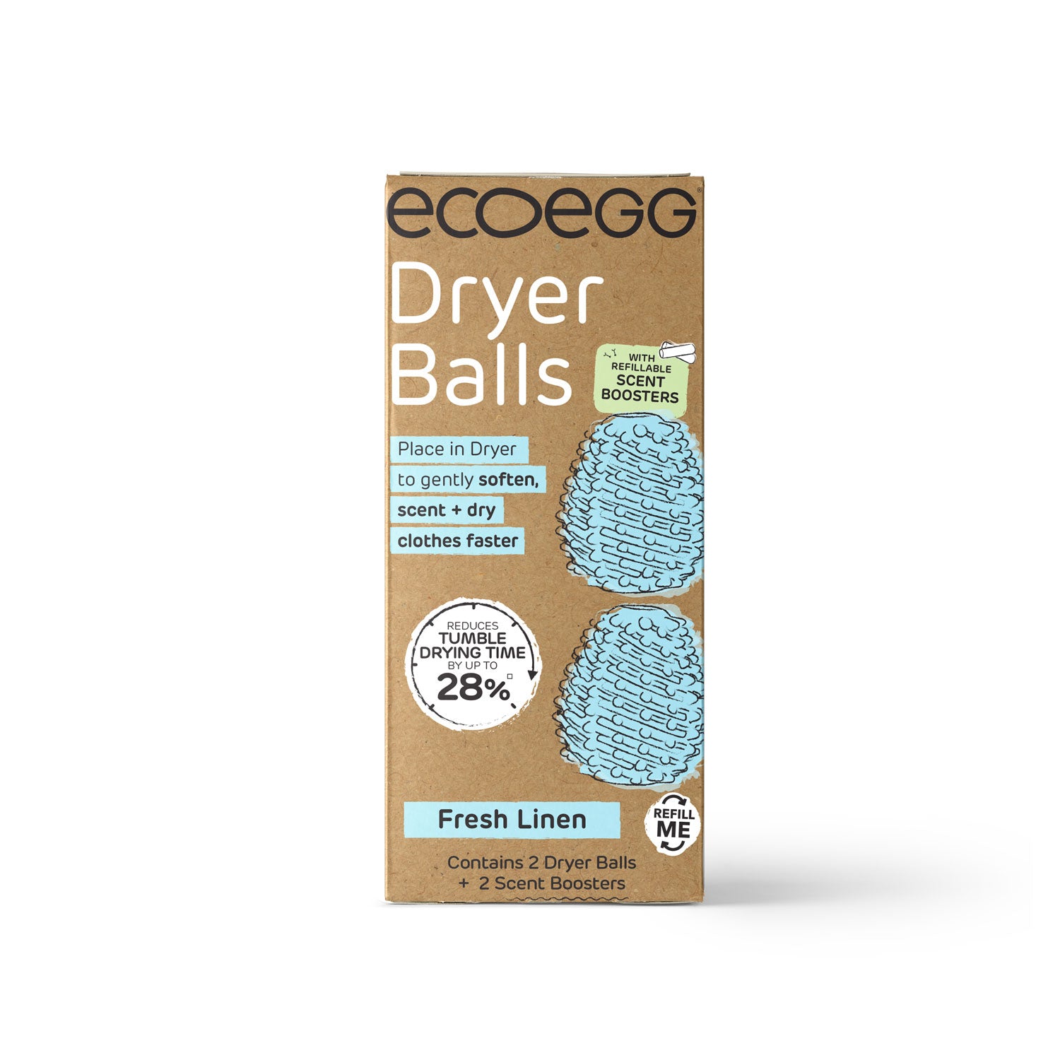 Ecoegg Vajíčka na sušení prádla - svěží bavlna (2 ks + 2 náplně) - ušetří až 28 % energie a času Ecoegg