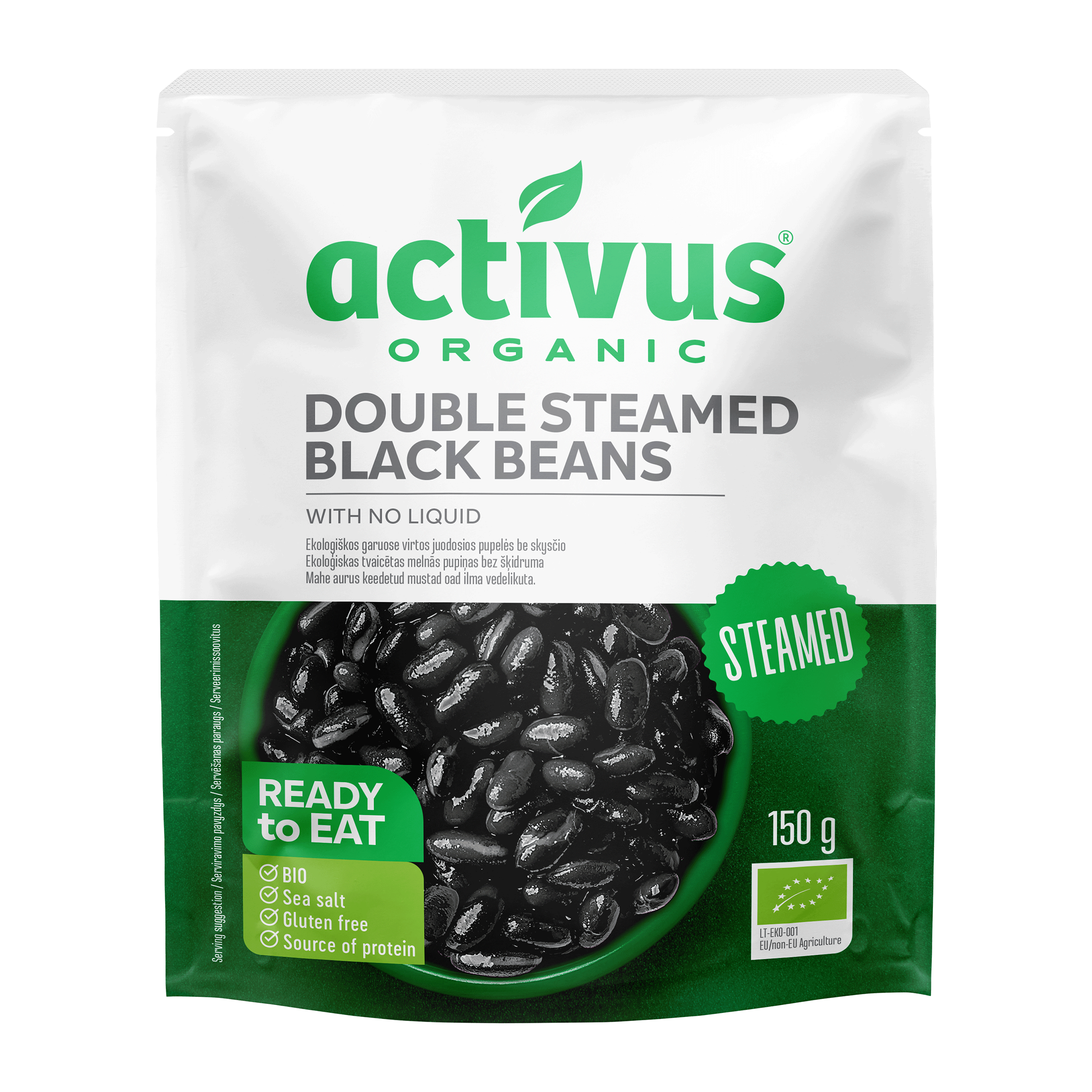 Fazole černá na páře bez nálevu 150 g BIO   ACTIVUS Activus