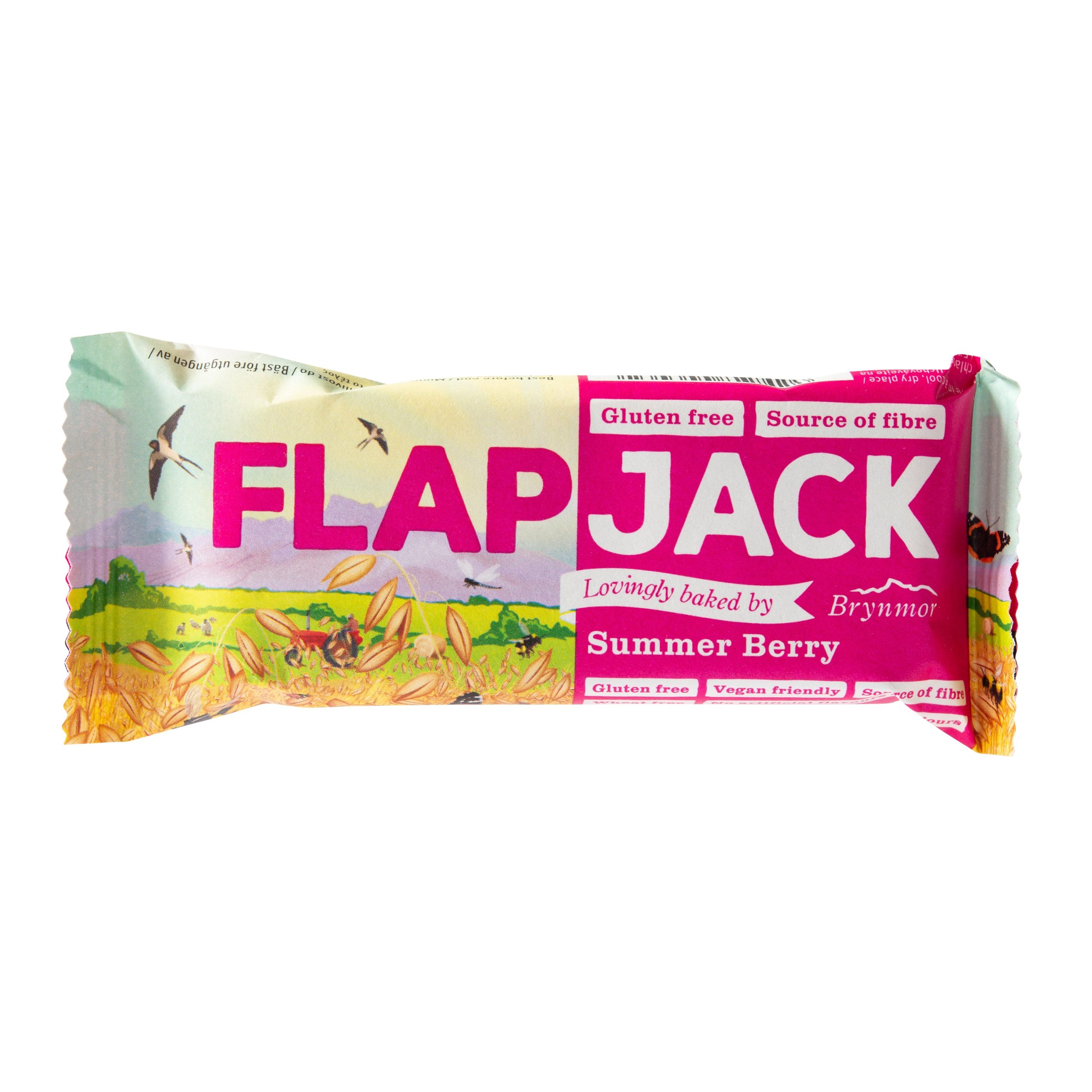 Flapjack ovesný malina-jahoda bezlepkový 80 g   BRYNMOR Brynmor