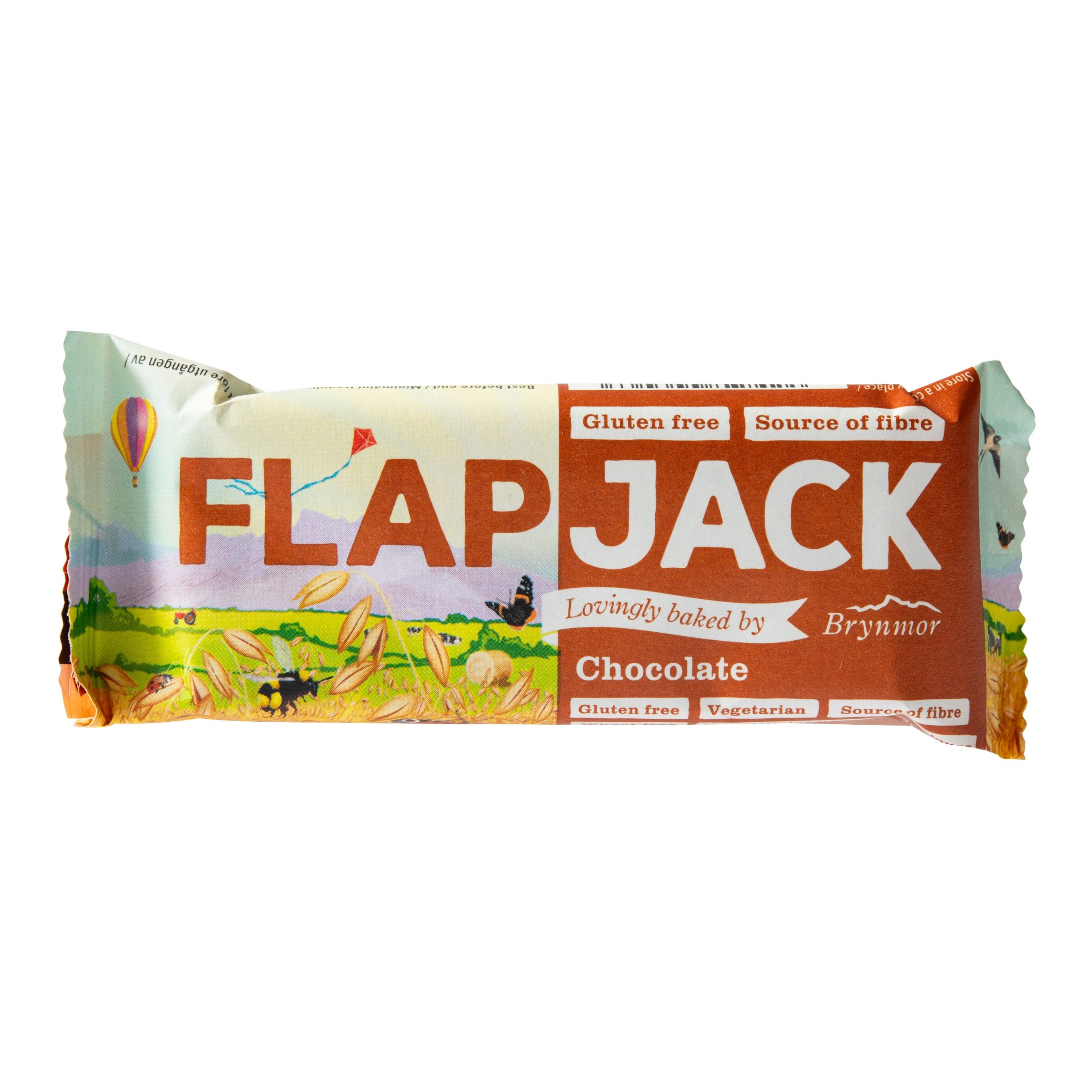 Flapjack ovesný s polevou s čokoládovou příchutí bezlepkový 80 g   BRYNMOR Brynmor