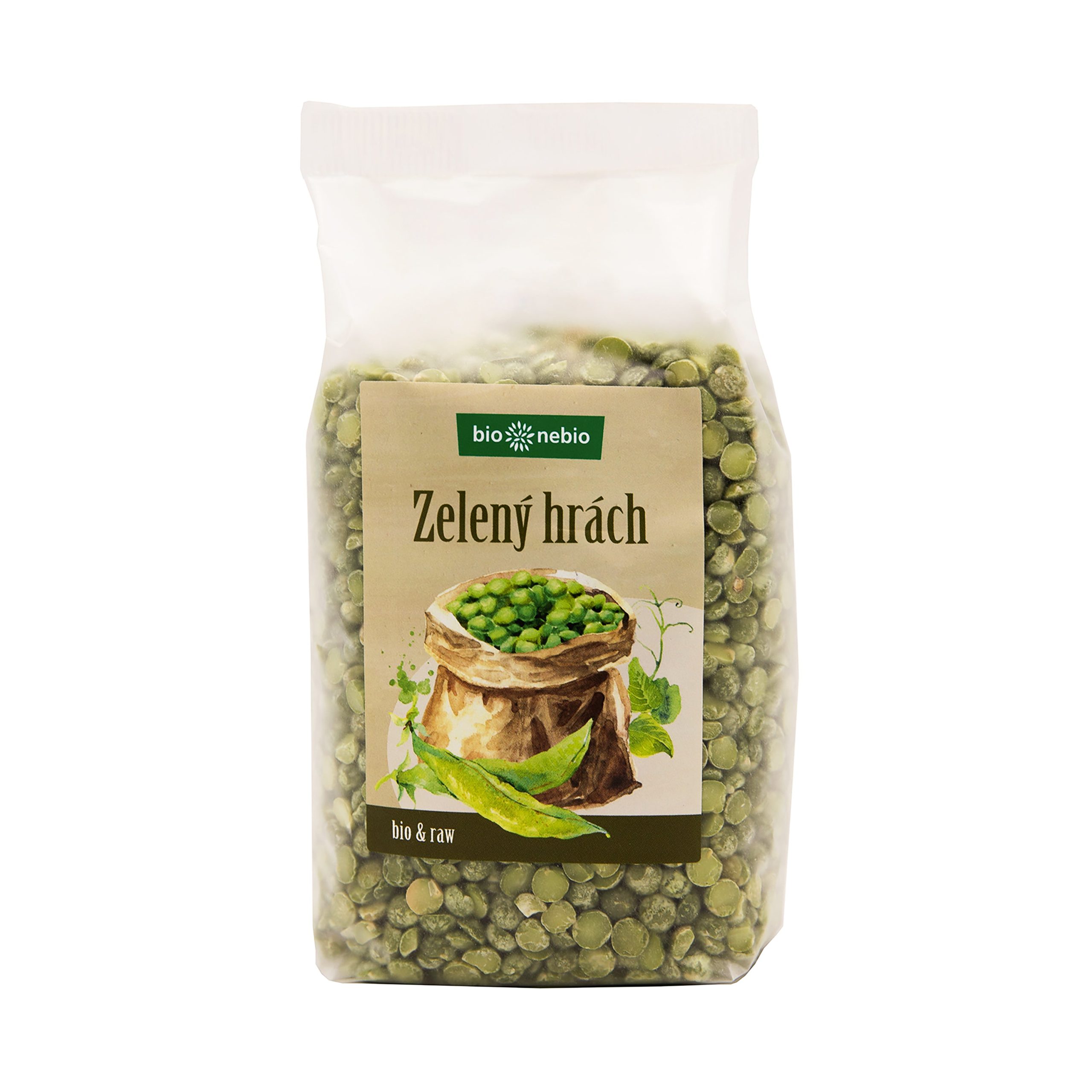 Hrách zelený půlený 500 g BIO   BIO NEBIO Bio nebio