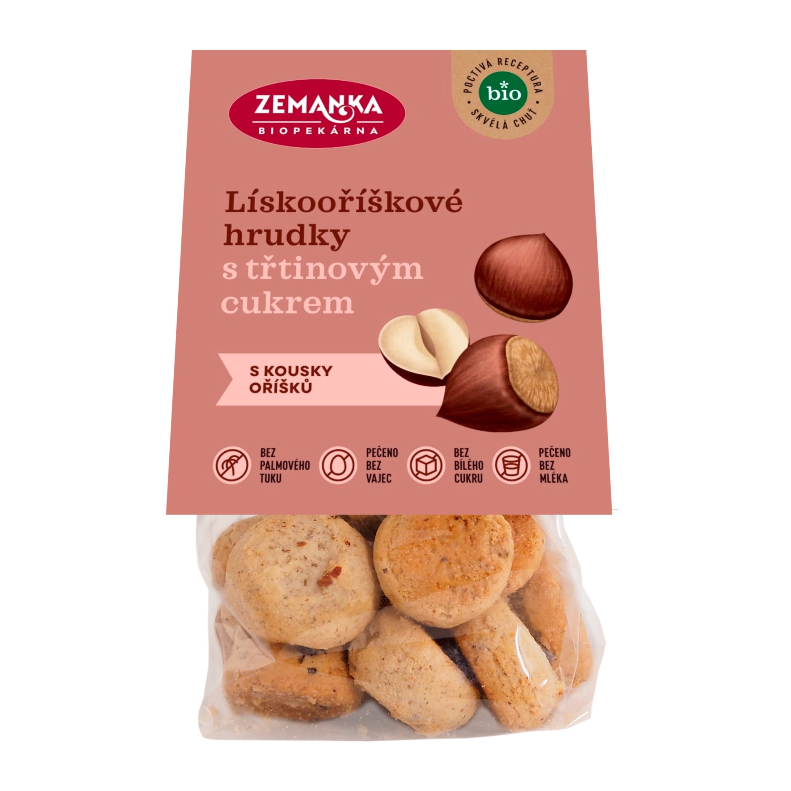 Hrudky lískooříškové 100 g BIO   ZEMANKA Biopekárna Zemanka