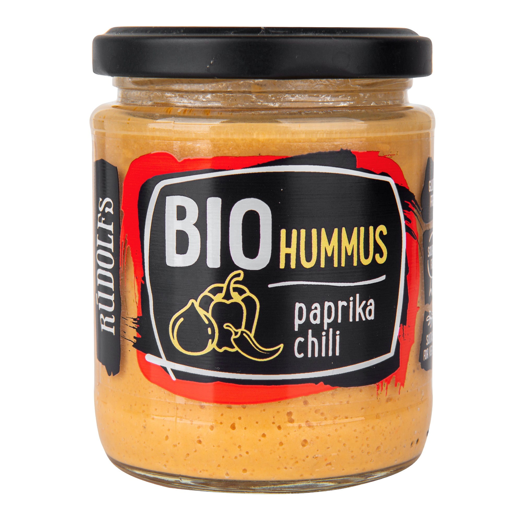 Hummus- pomazánka cizrnová s paprikou a chilli 230 g BIO RUDOLFS Rudolfs