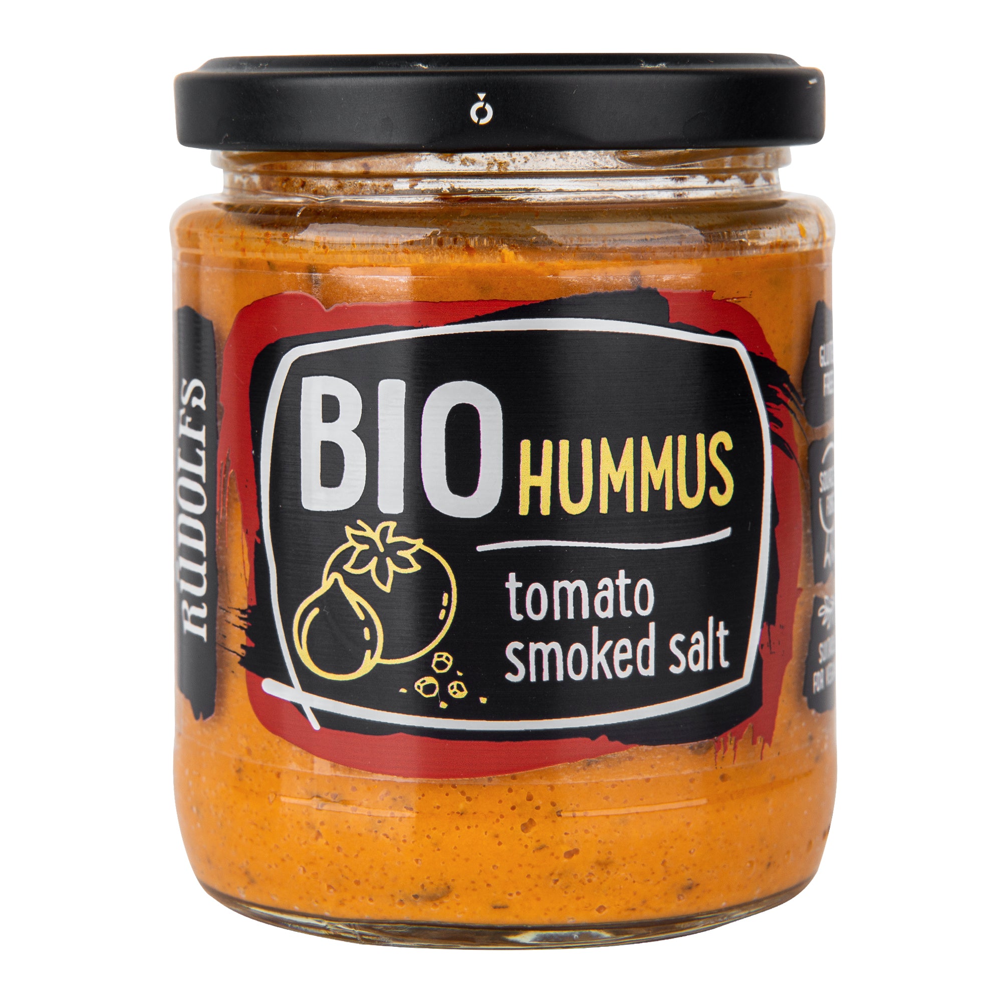 Hummus- pomazánka cizrnová s rajčaty a uzenou solí 230 g BIO RUDOLFS Rudolfs