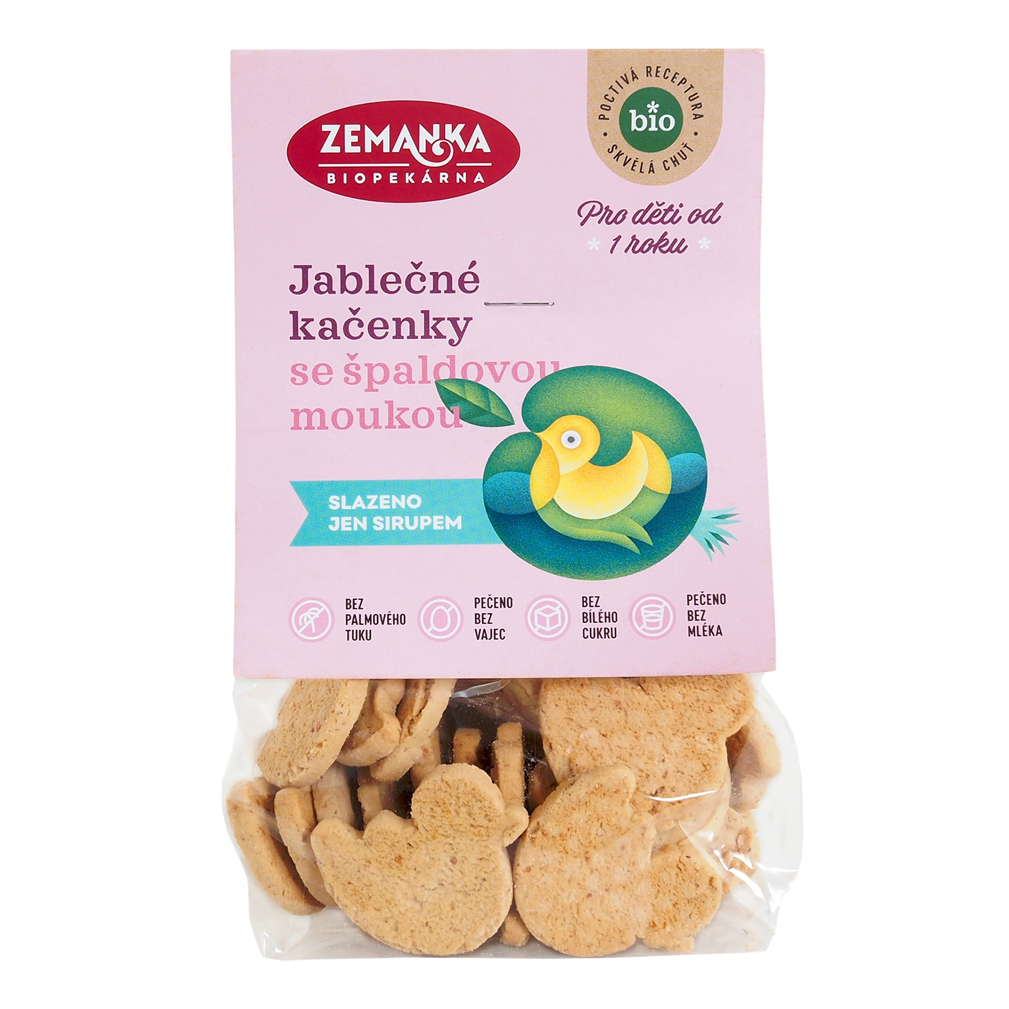Kačenky jablečné se špaldovou moukou 100 g BIO   ZEMANKA Biopekárna Zemanka
