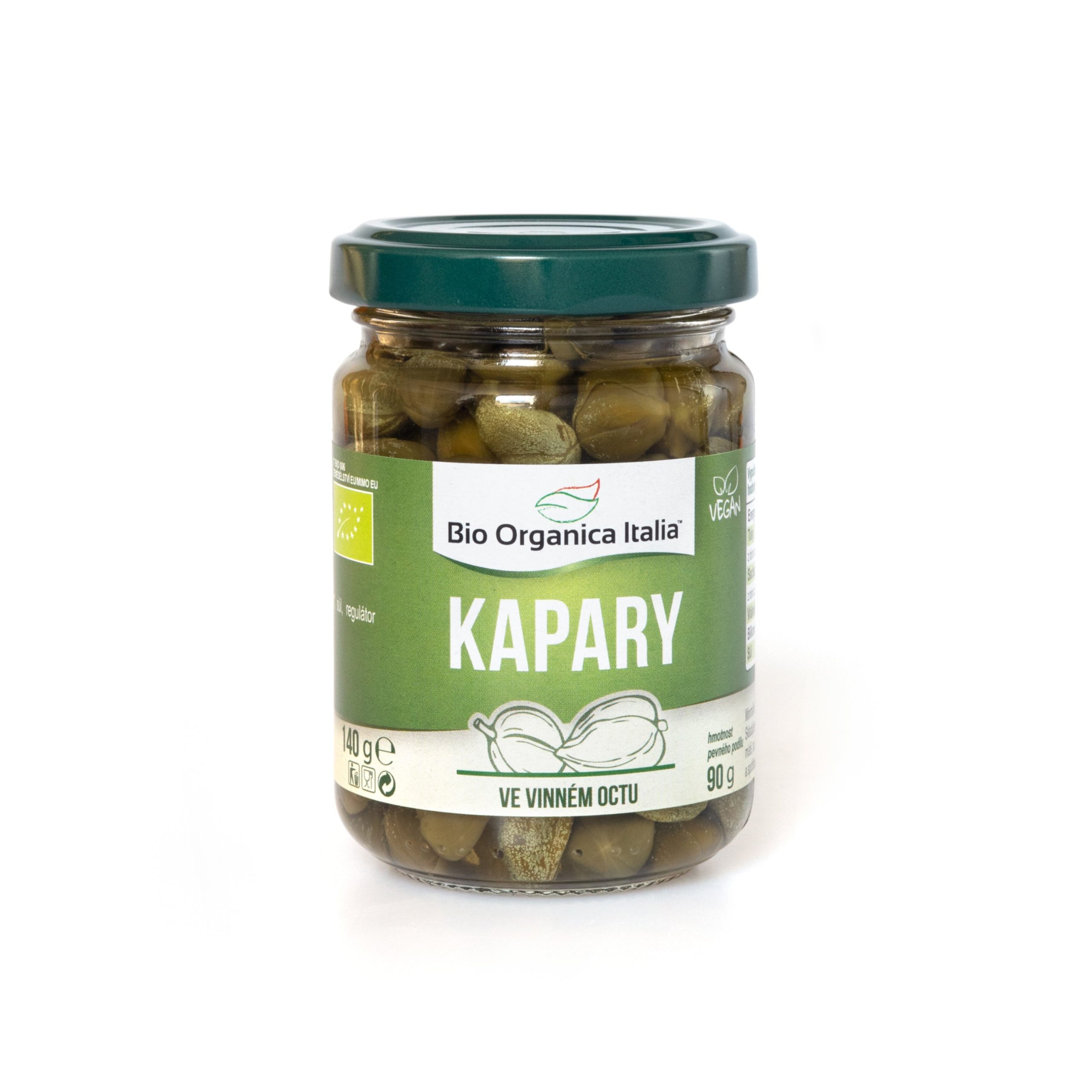 Kapary v octu 140 g BIO   BIO ORGANICA ITALIA Bio organica Italia