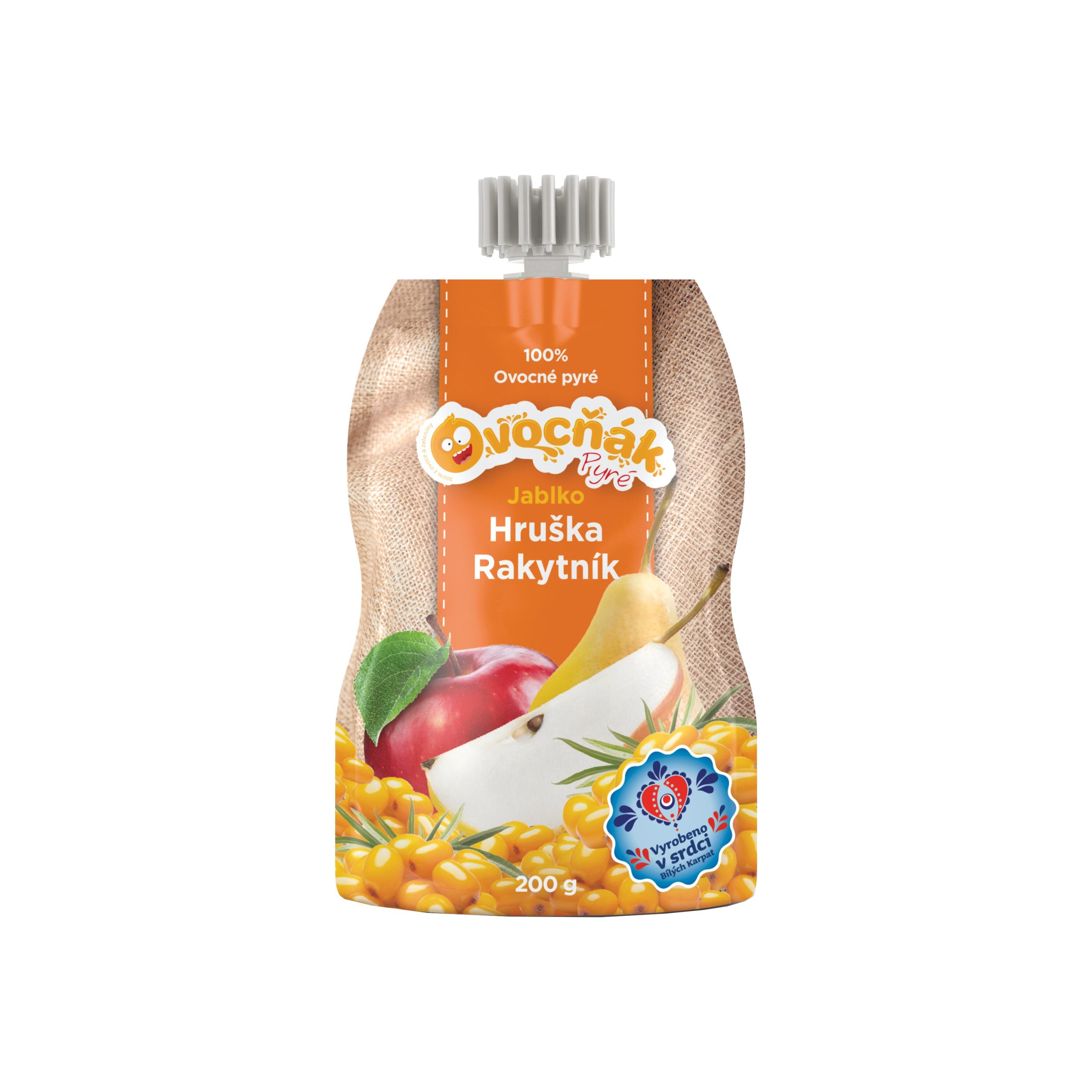 Kapsička jablko-hruška-rakytník 200 g   OVOCŇÁK Ovocňák