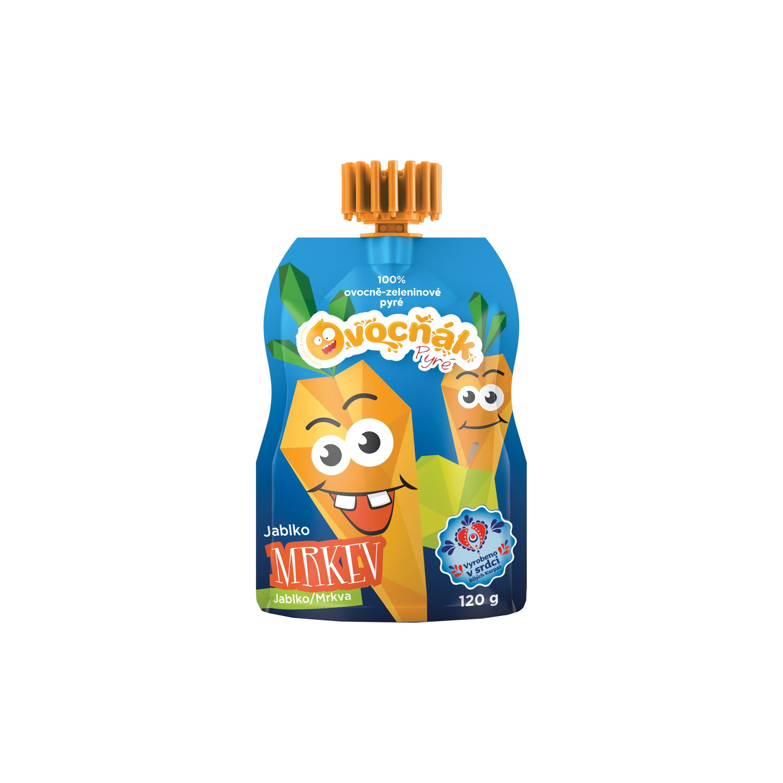 Kapsička jablko-mrkev 120 g   OVOCŇÁK Ovocňák