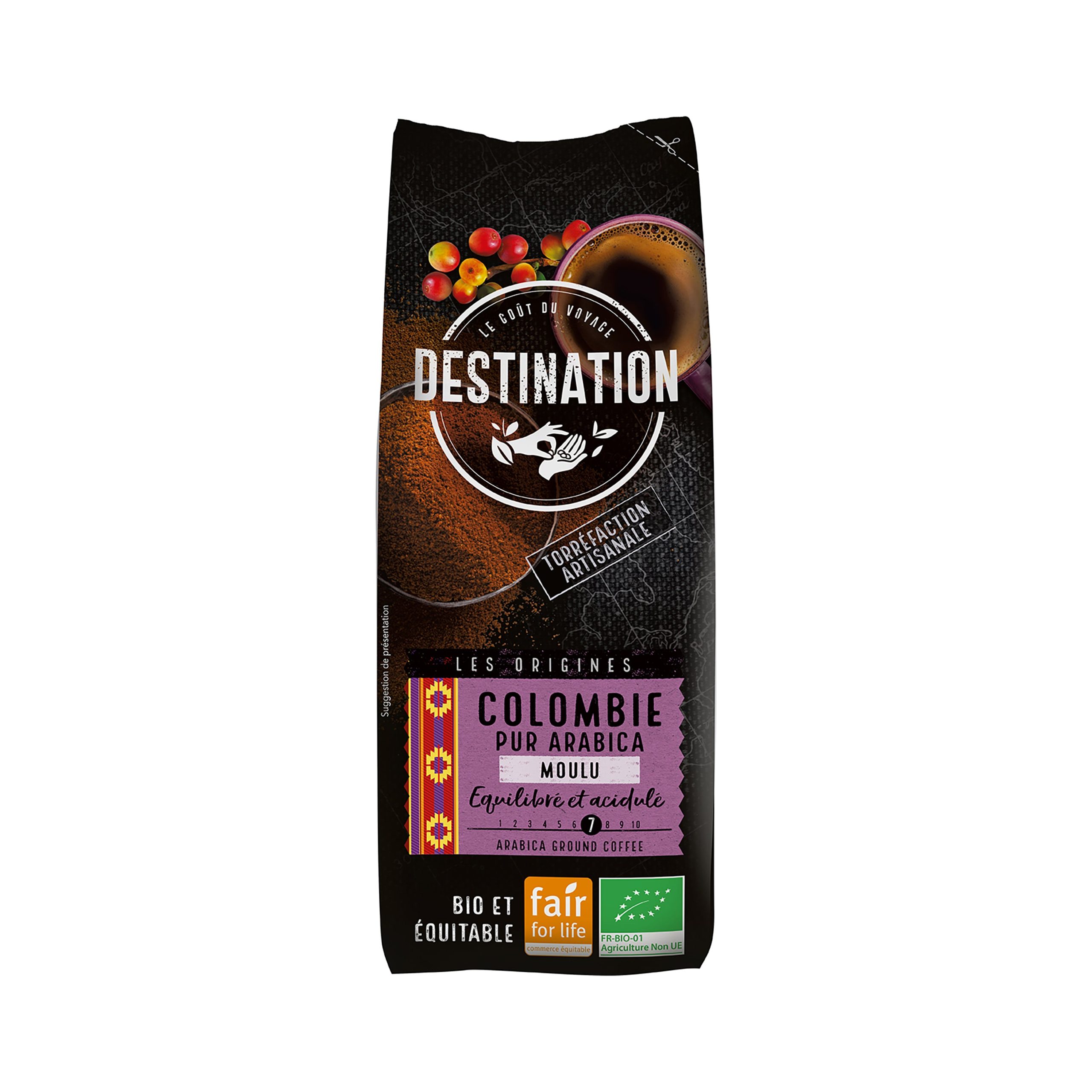 Káva mletá Kolumbie 250 g BIO   DESTINATION Destination