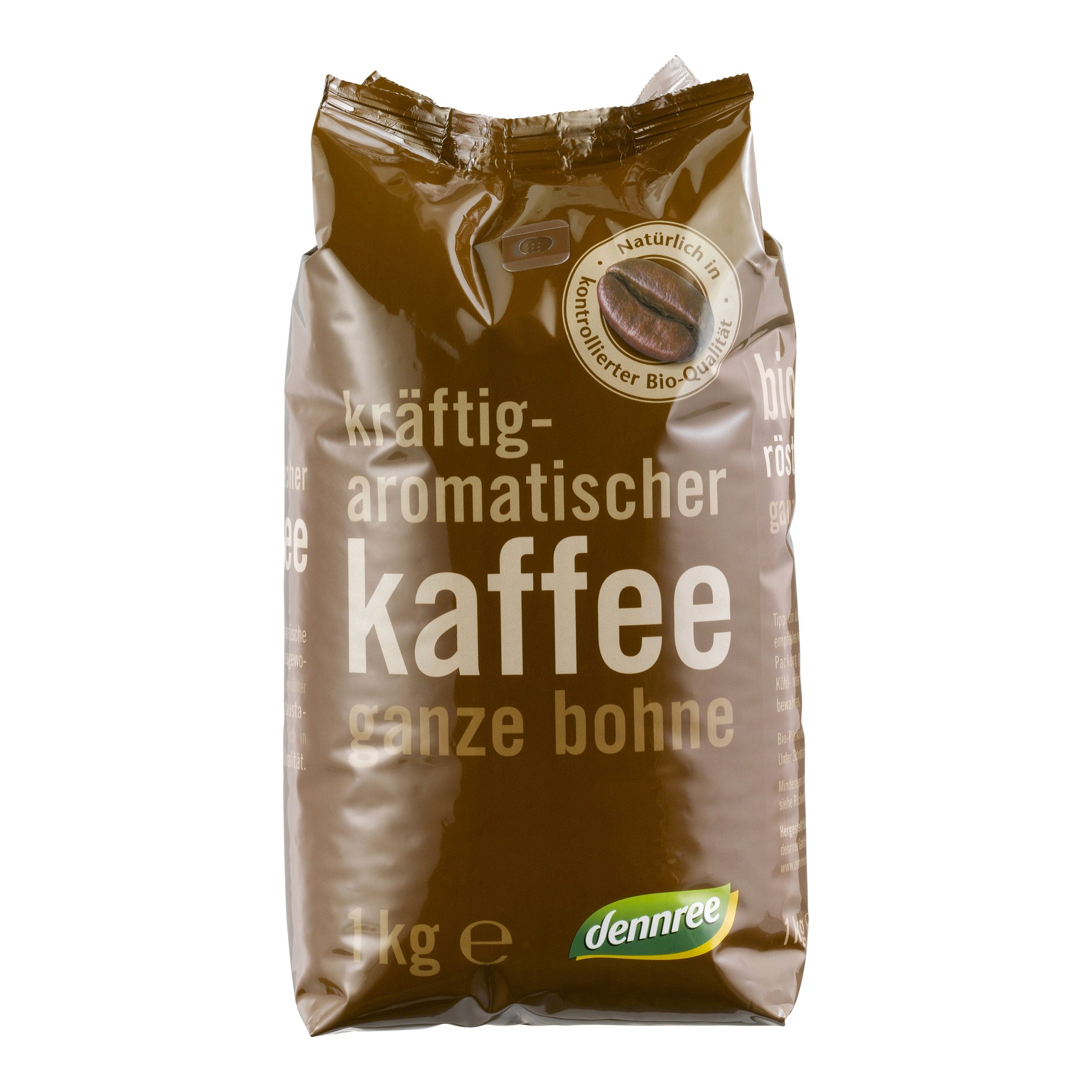 Káva pražená zrnková 1 kg BIO   DENNREE Dennree