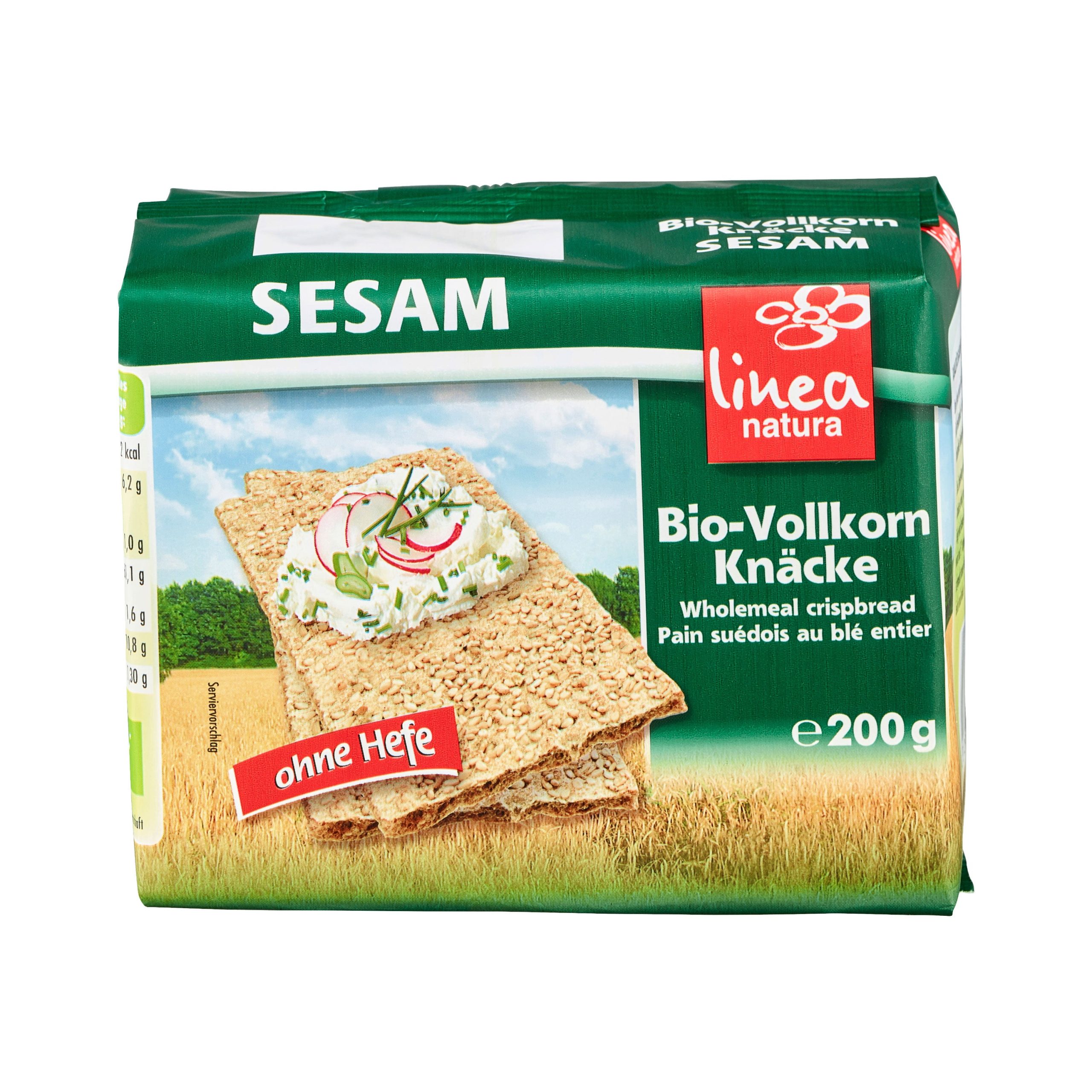 Knäckebrot celozrnný sezamový 200 g BIO   LINEA NATURA Dennree