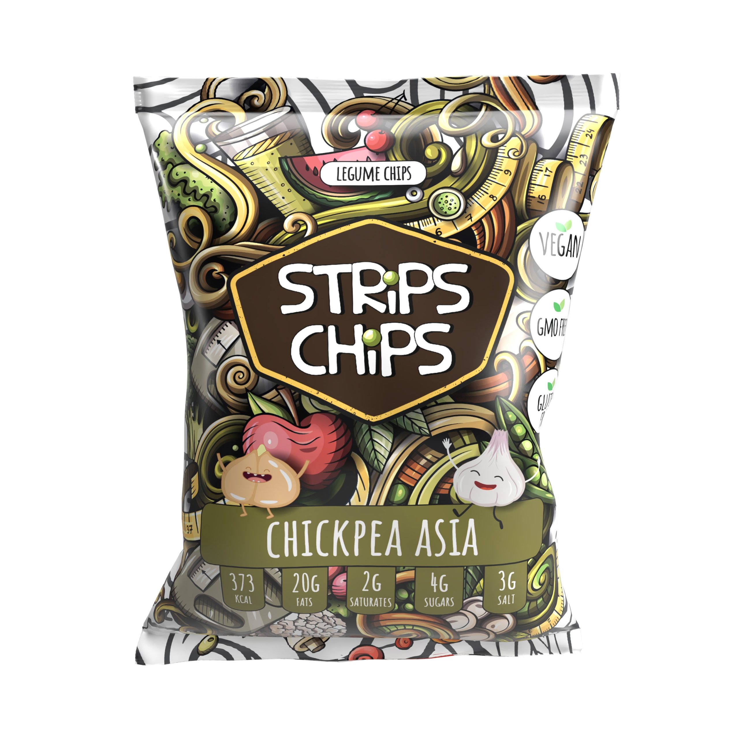 Krekry luštěninové Asia 90 g   STRIPS CHIPS Strips Chips