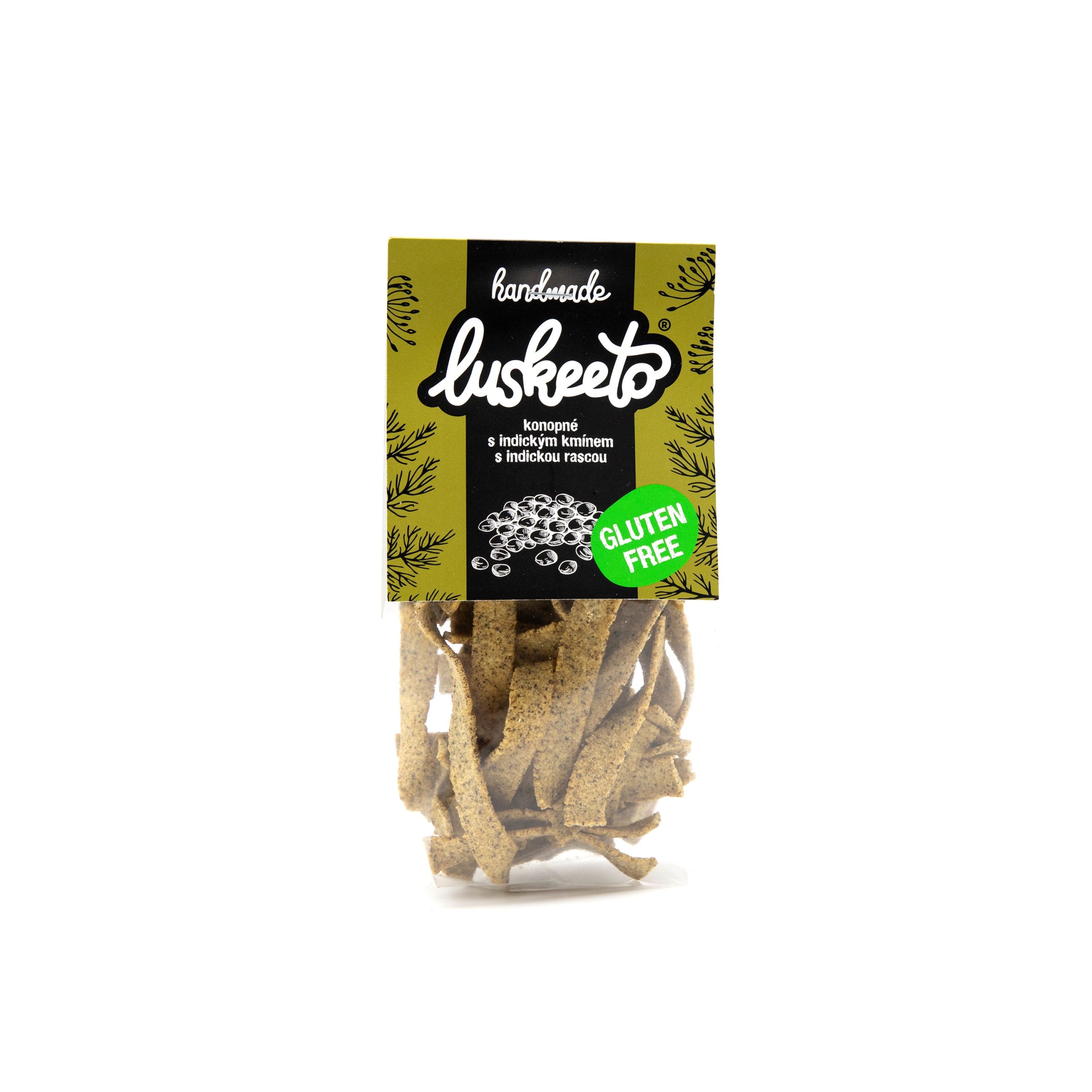Krekry luštěninové konopné s indickým kmínem 70 g   LUSKEETO Luskeeto