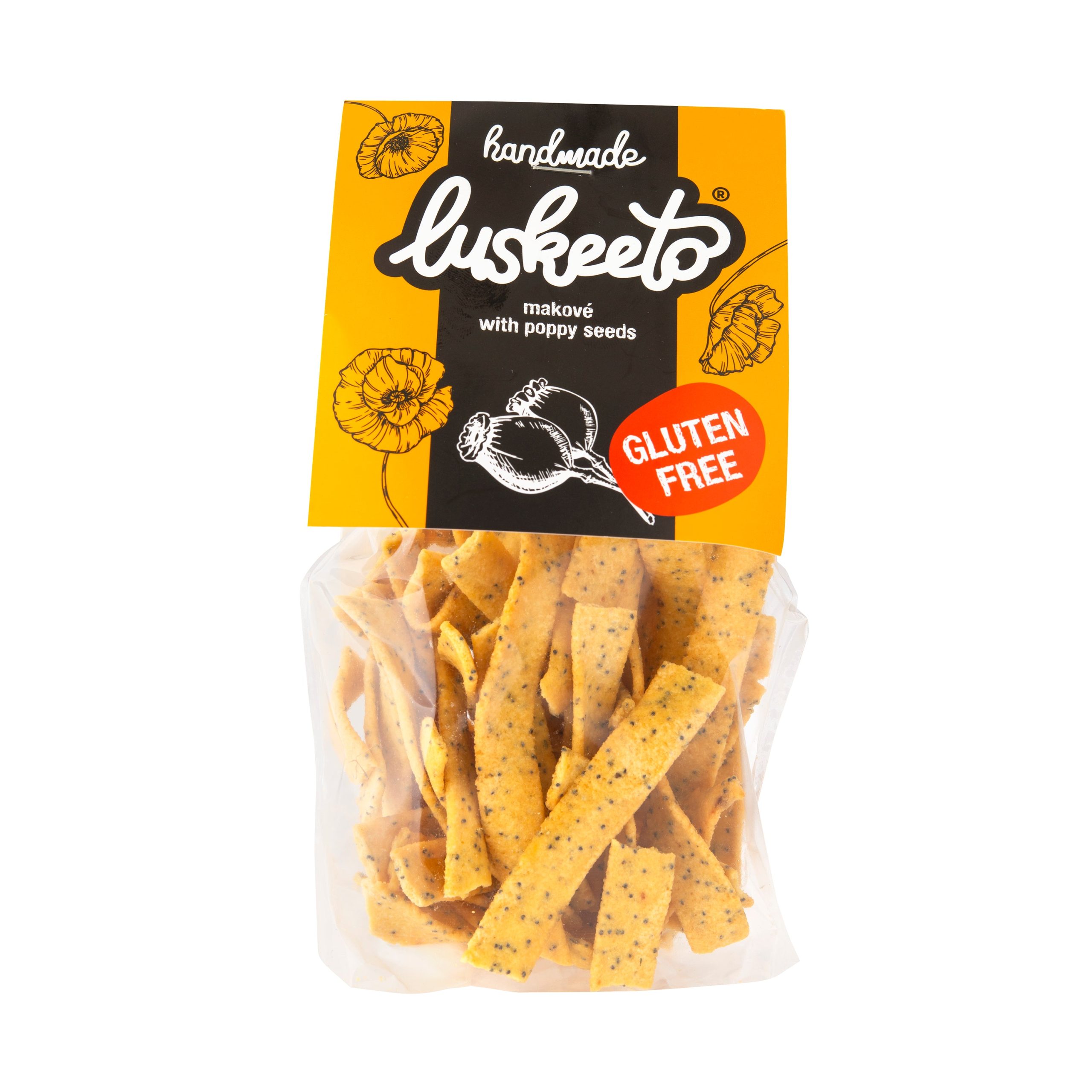 Krekry luštěninové s mákem 70 g   LUSKEETO Luskeeto