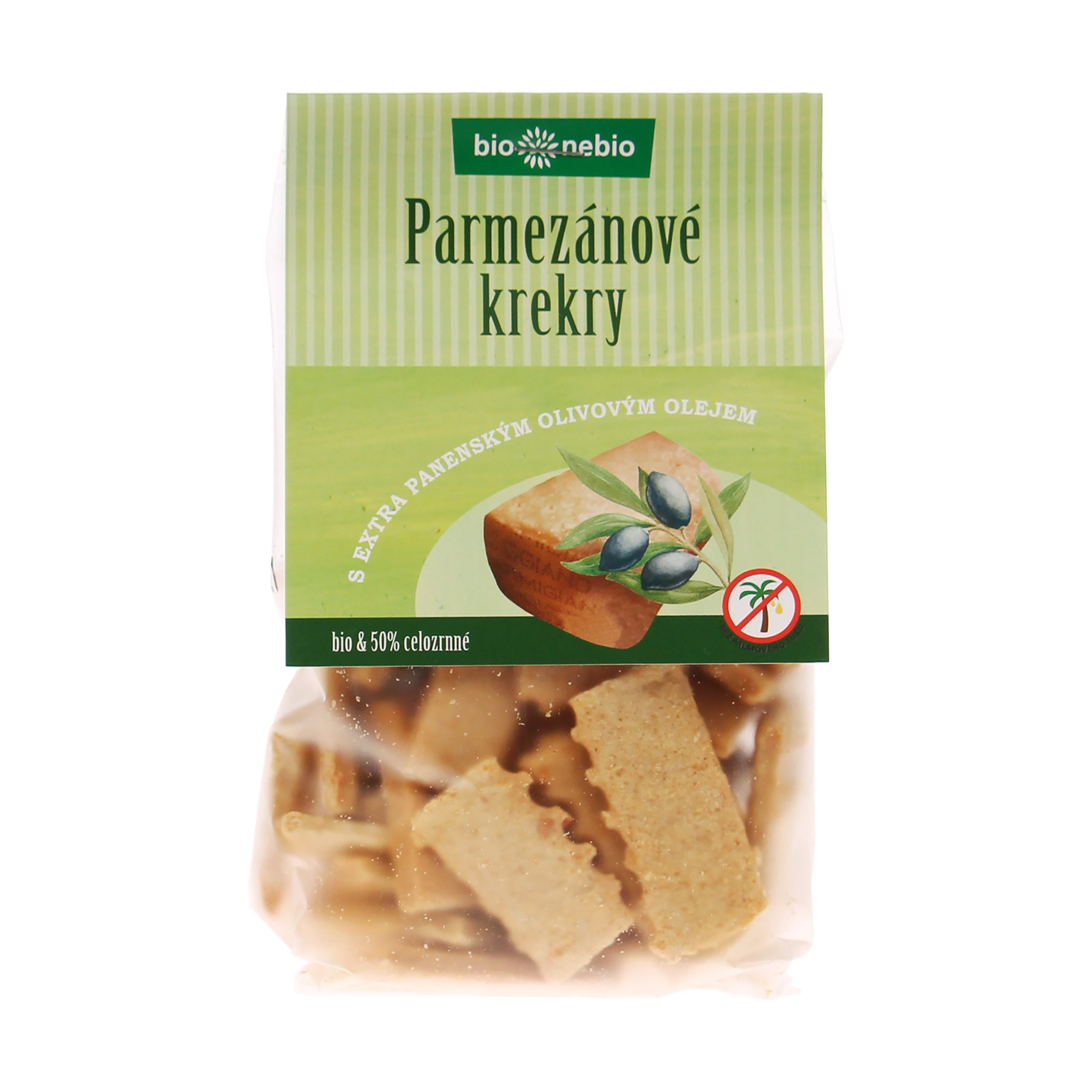 Krekry parmezánové s olivovým olejem 130 g BIO   BIO NEBIO Bio nebio