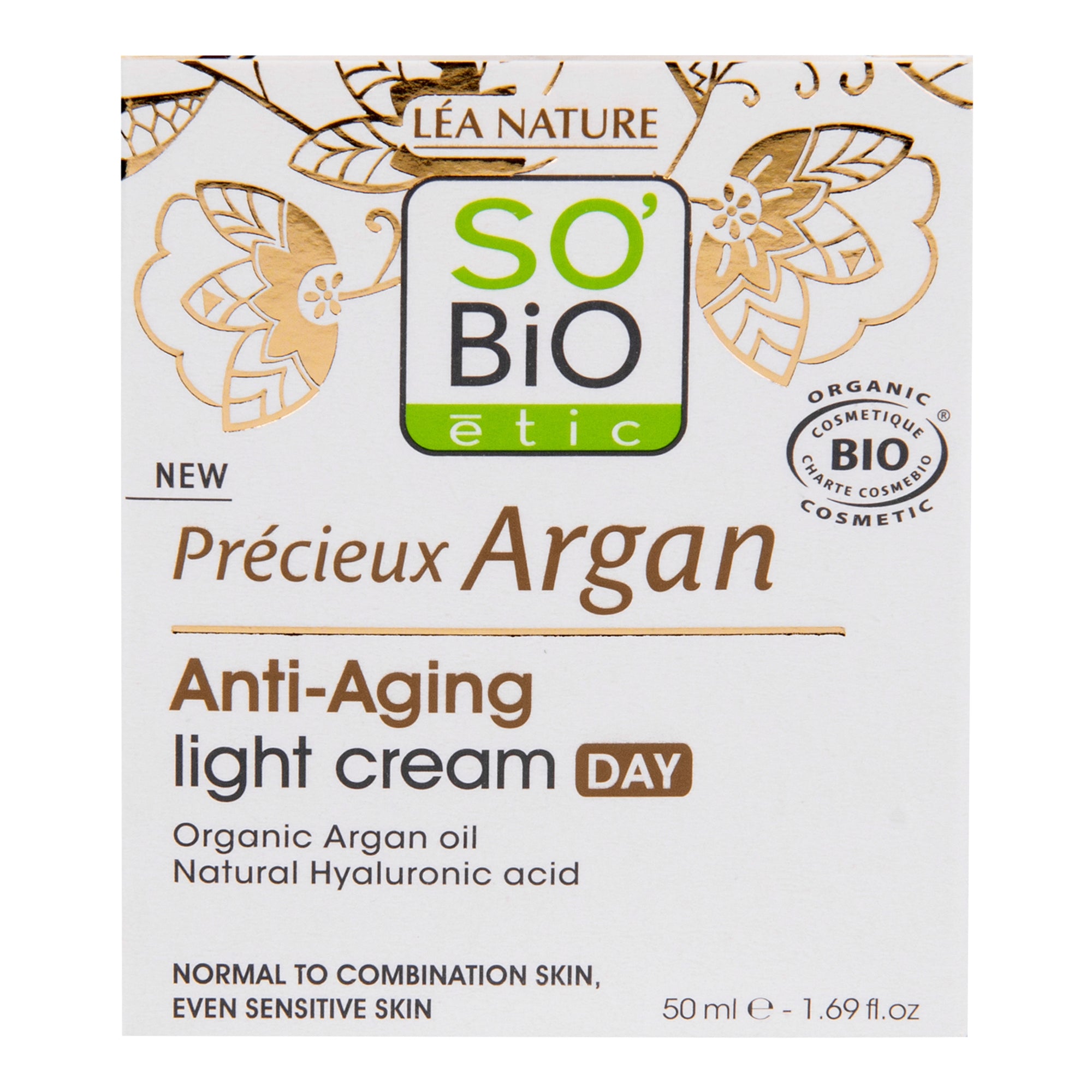Krém denní lehký pro normální až smíšenou pleť 50 ml BIO Anti-age Precieux Argan   SO’BiO étic SO’BiO étic