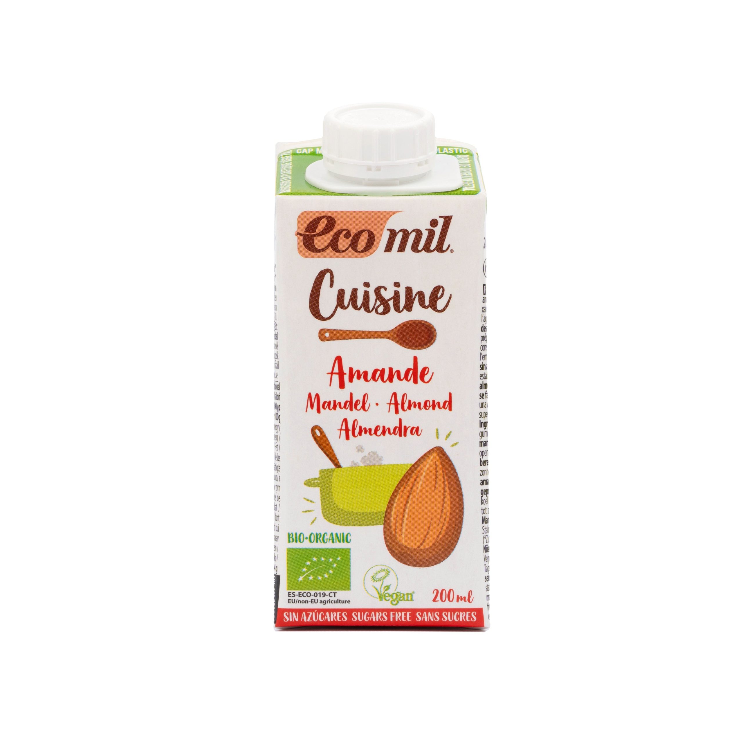 Krém mandlový na vaření 9 % tuku 200 ml BIO   ECOMIL EcoMil