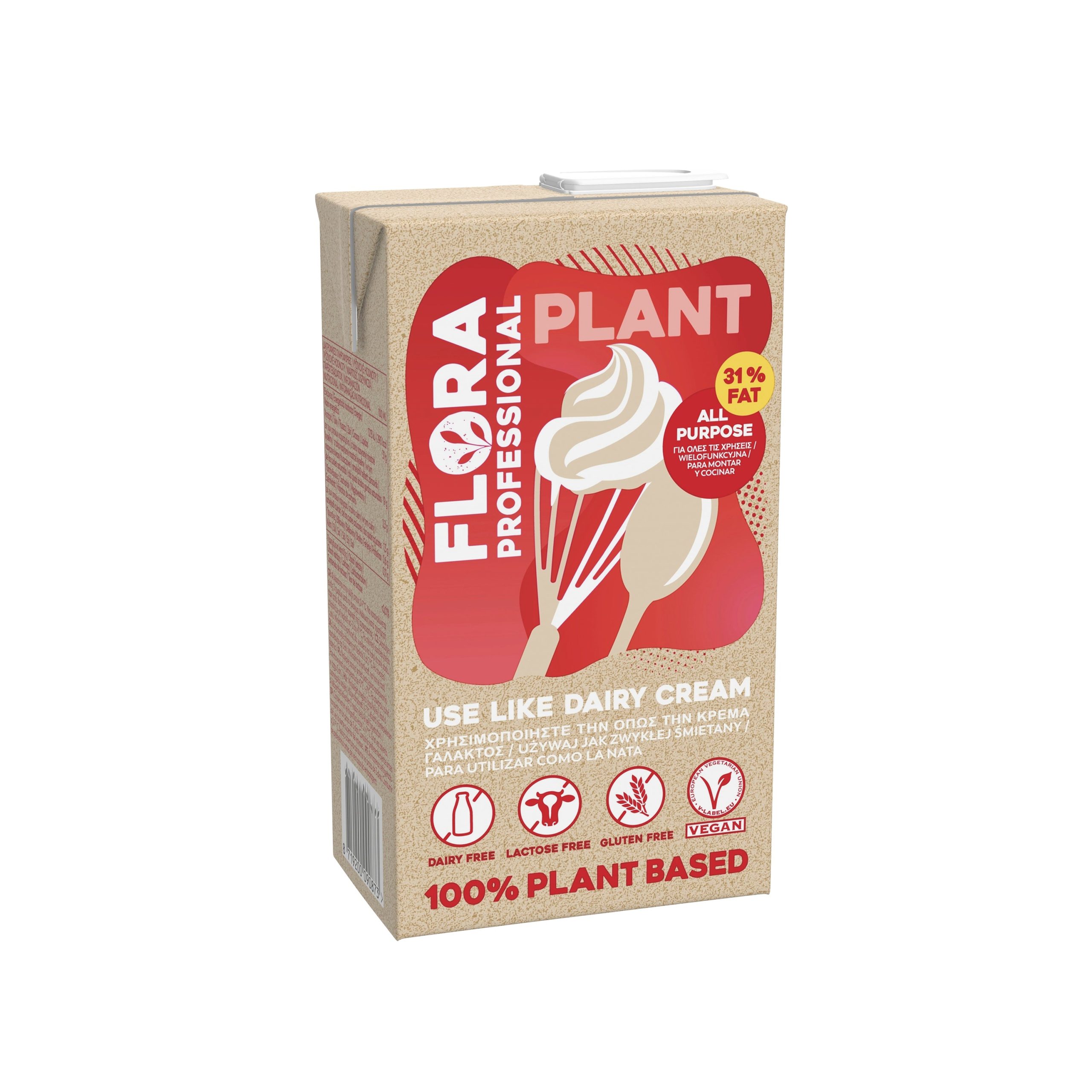 Krém rostlinný ke šlehání 31 % 1l   FLORA Flora