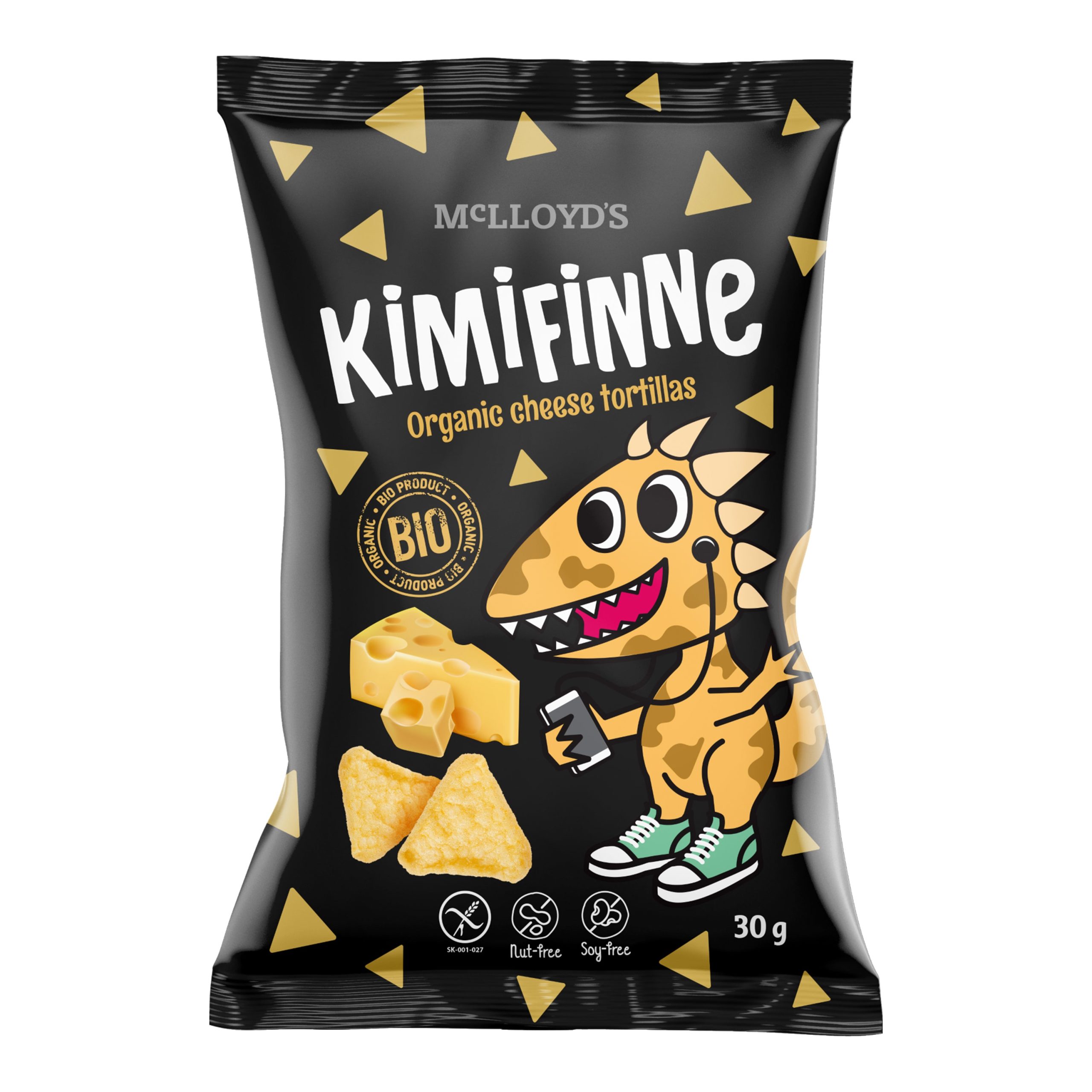Křupky Kimifinne tortilly se sýrem 30 g BIO   MCLLOYD´S MCLLOYD´S