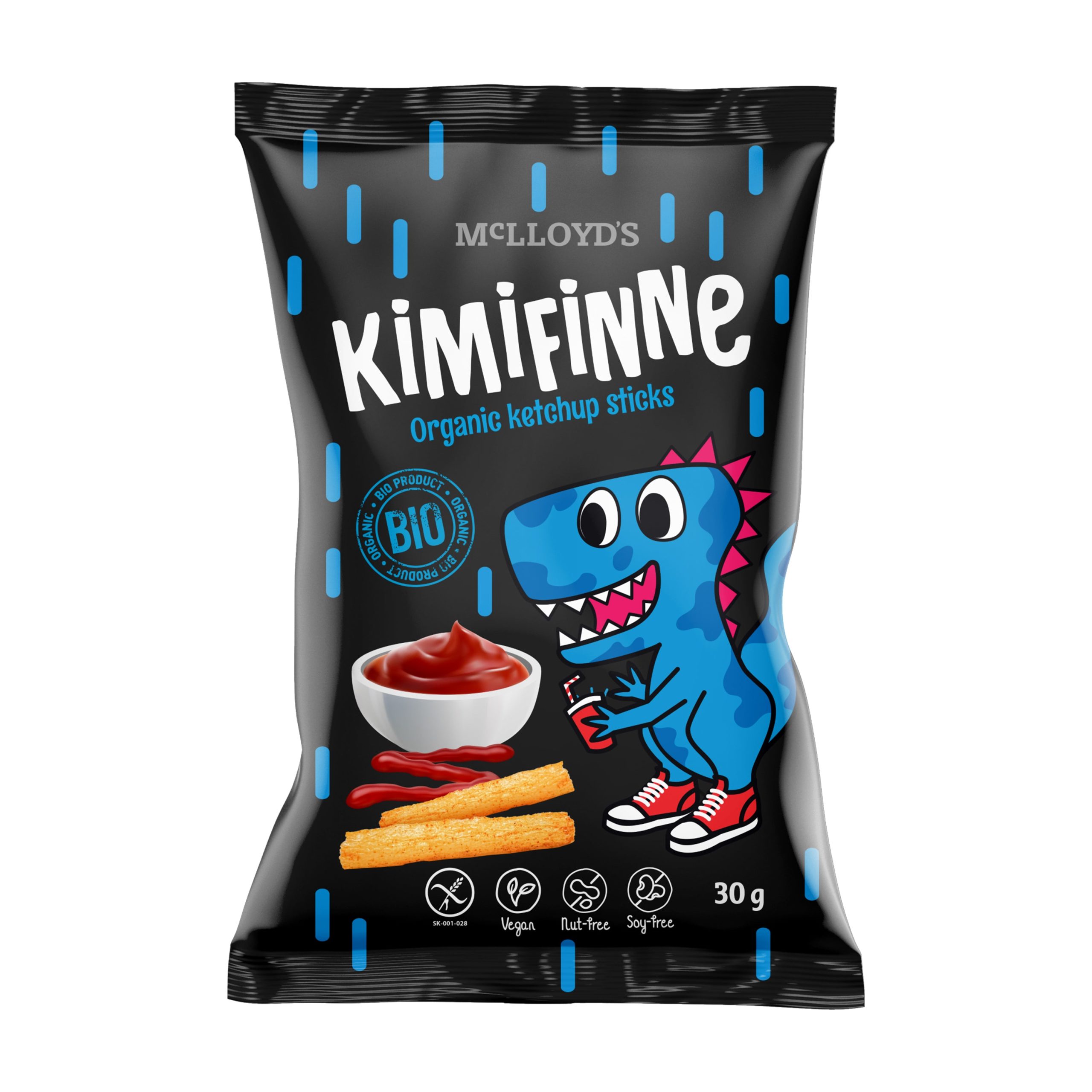 Křupky Kimifinne tyčinky s kečupem 30 g BIO   MCLLOYD´S MCLLOYD´S