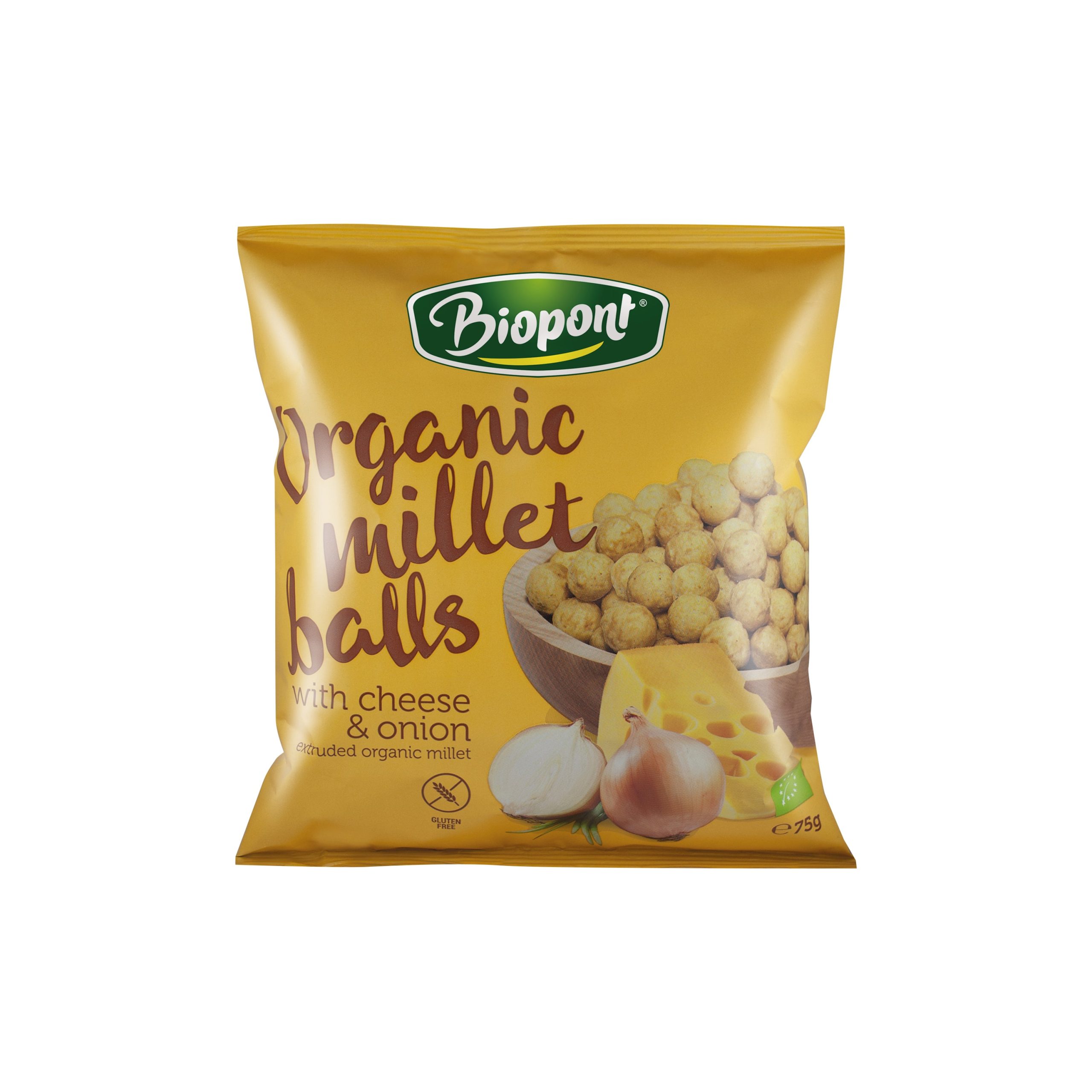 Křupky jahelné se sýrem a cibulí 75 g BIO   BIOPONT Biopont