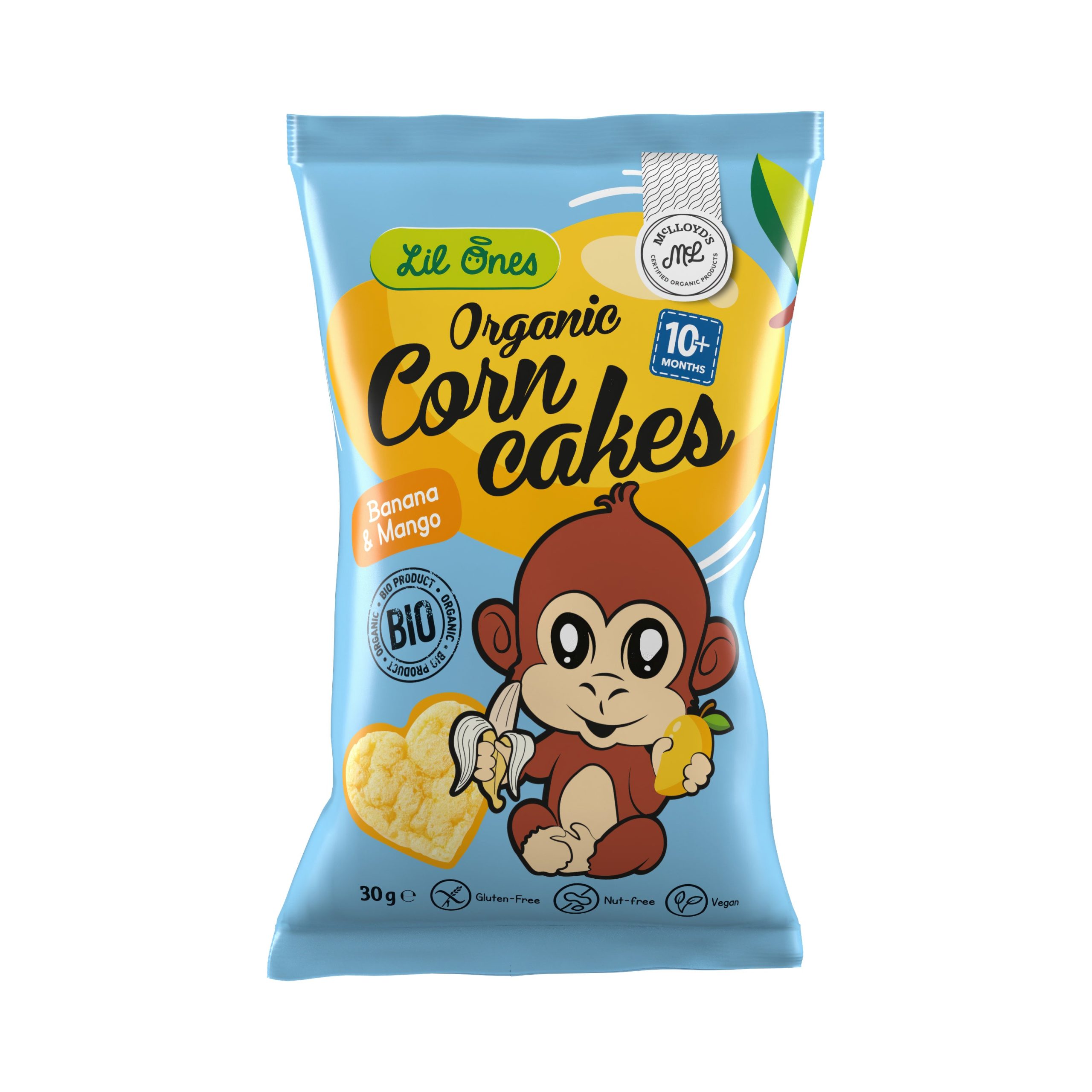 Křupky kukuřičné Lil Ones banán a mango 30 g BIO   MCLLOYD´S MCLLOYD´S