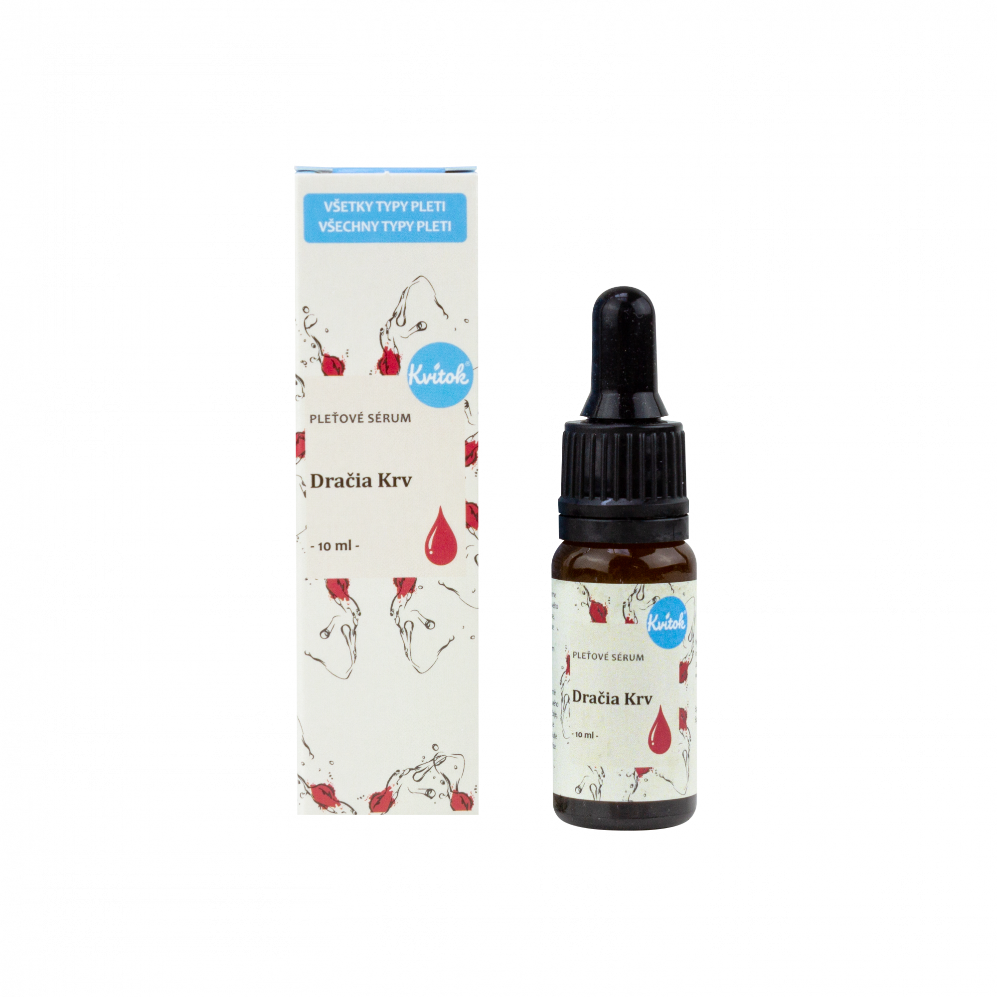 Kvitok Pleťové sérum - Dračí krev (10 ml) - pošk. obal - hojivé a anti-aging působení Kvitok