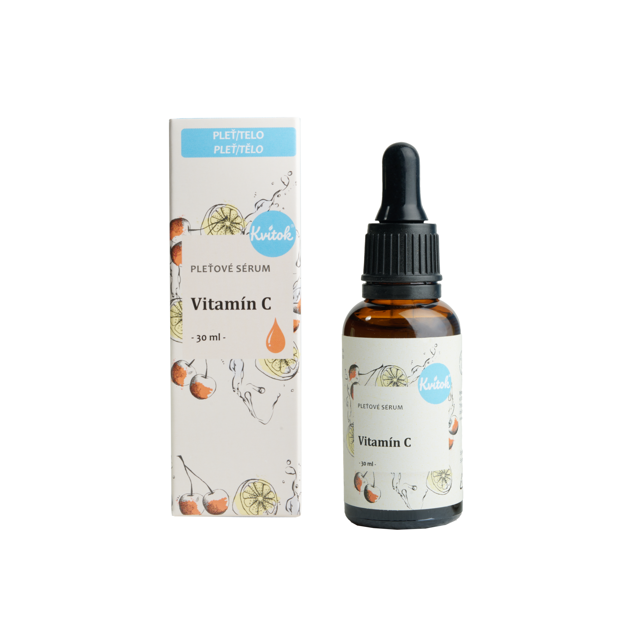 Kvitok Pleťové sérum - Vitamin C (30ml) - pošk. obal - anti-aging účinky Kvitok