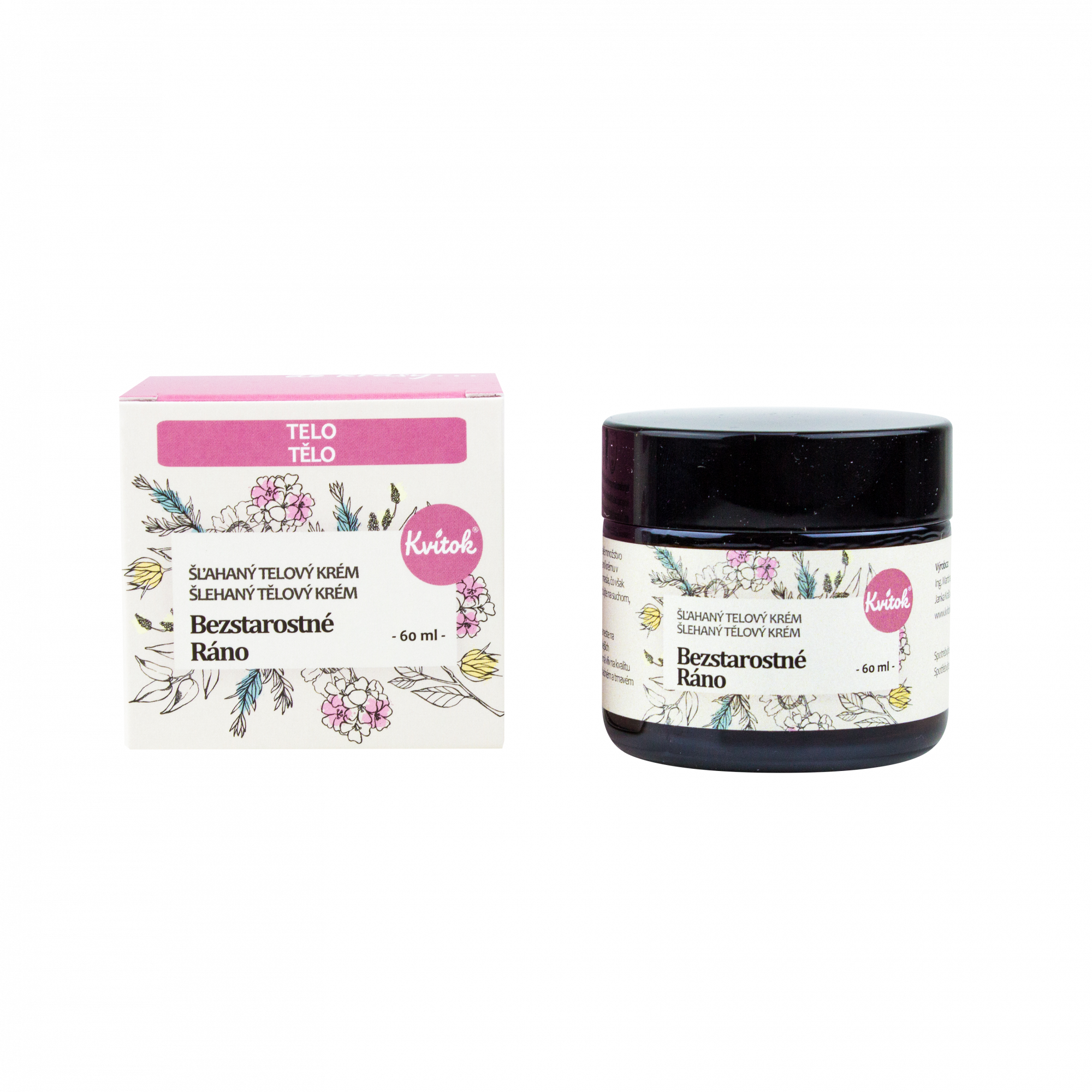 Kvitok Šlehaný tělový krém Bezstarostné ráno (60 ml) - pošk. obal - s květinovo-citrusovou vůní Kvitok