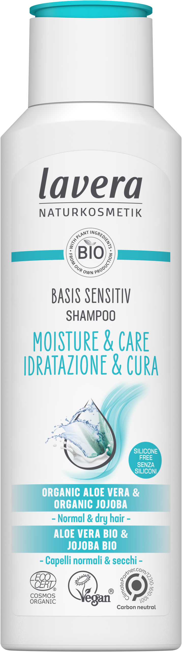 Lavera Basis Sensitive Hydratační šampon Moisture & Care BIO (250 ml) - pro citlivou pokožku hlavy Lavera