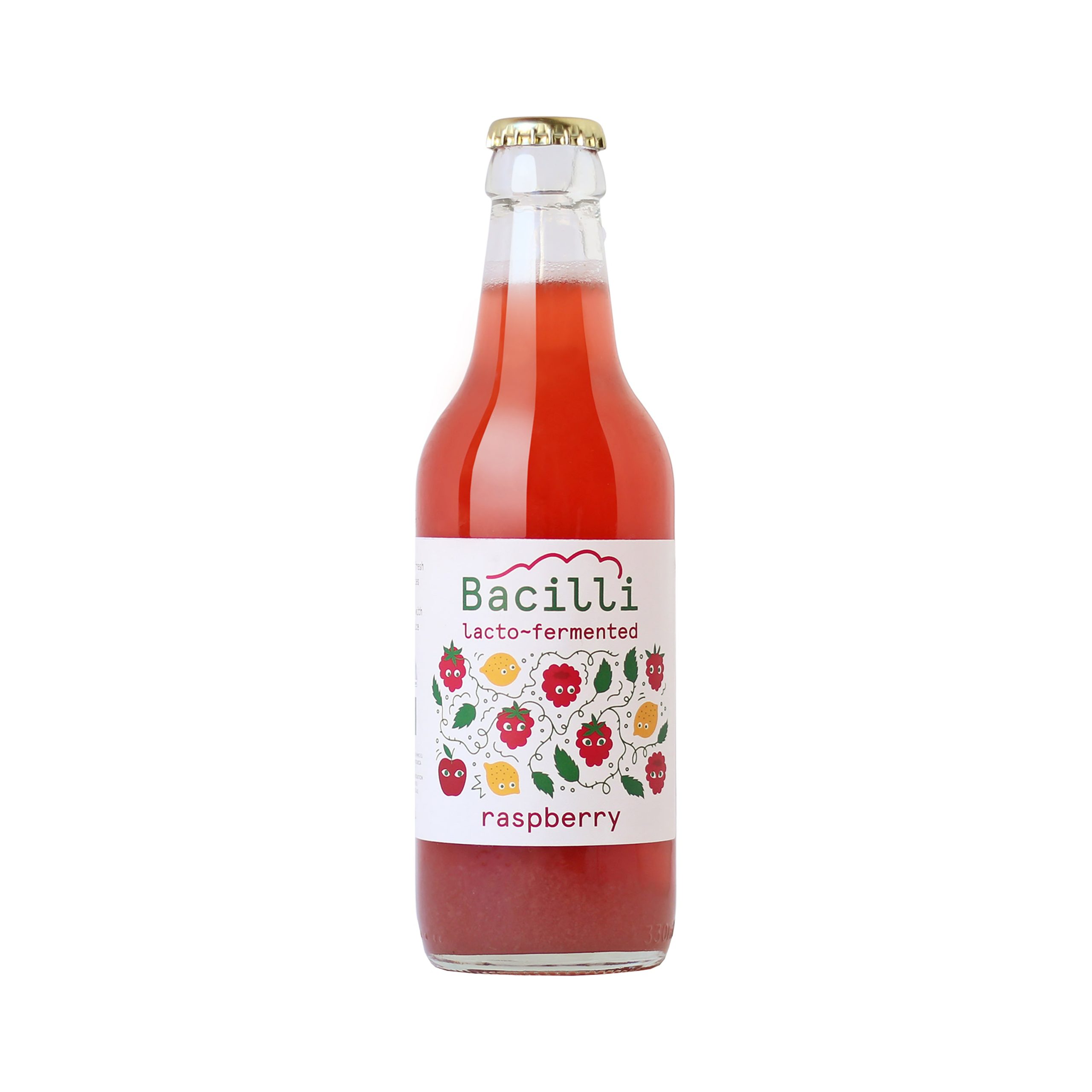 Limonáda fermentovaná Malinovka 330 ml BIO   BACILLI Bacilli