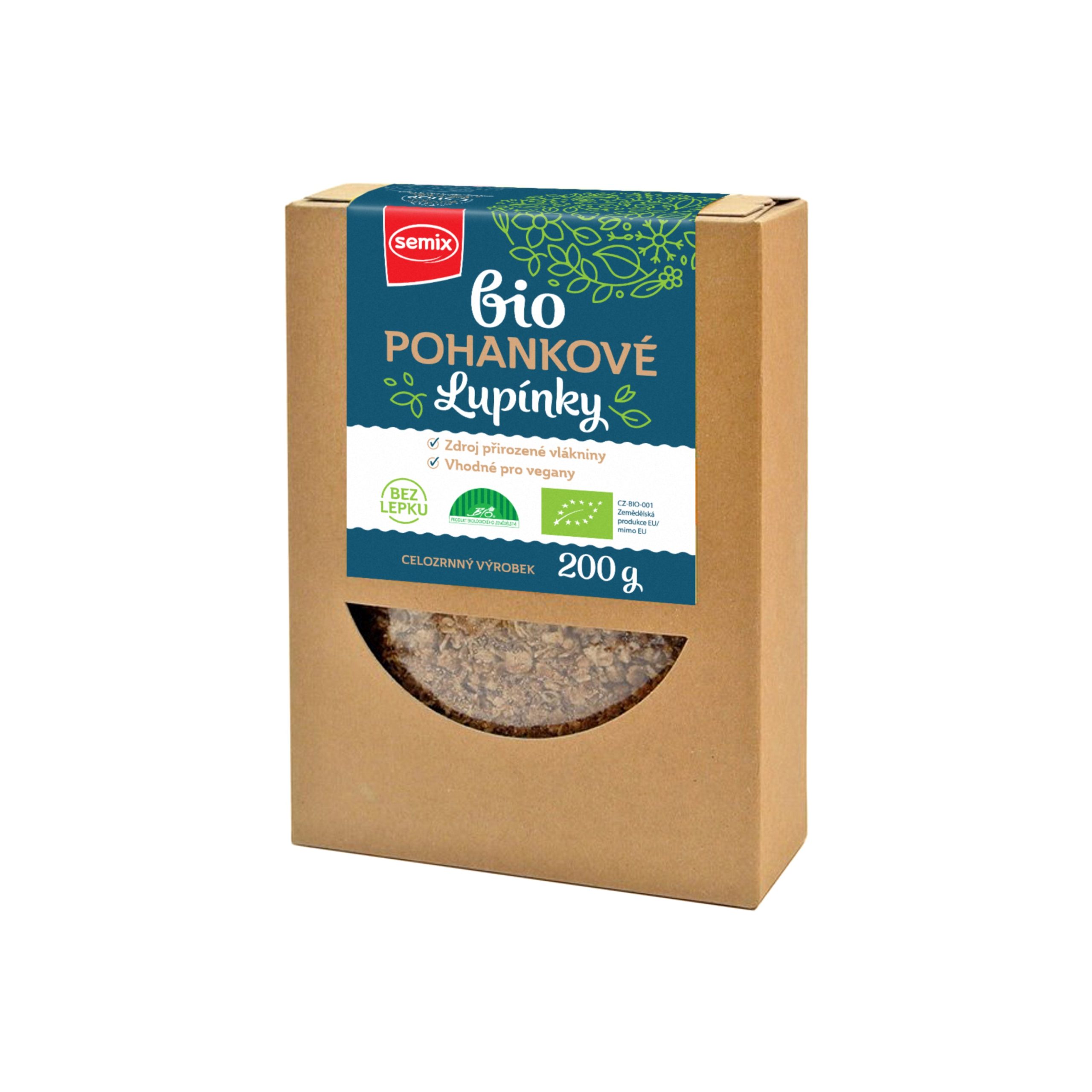 Lupínky pohankové bezlepkové 200 g BIO   SEMIX Semix Pluso