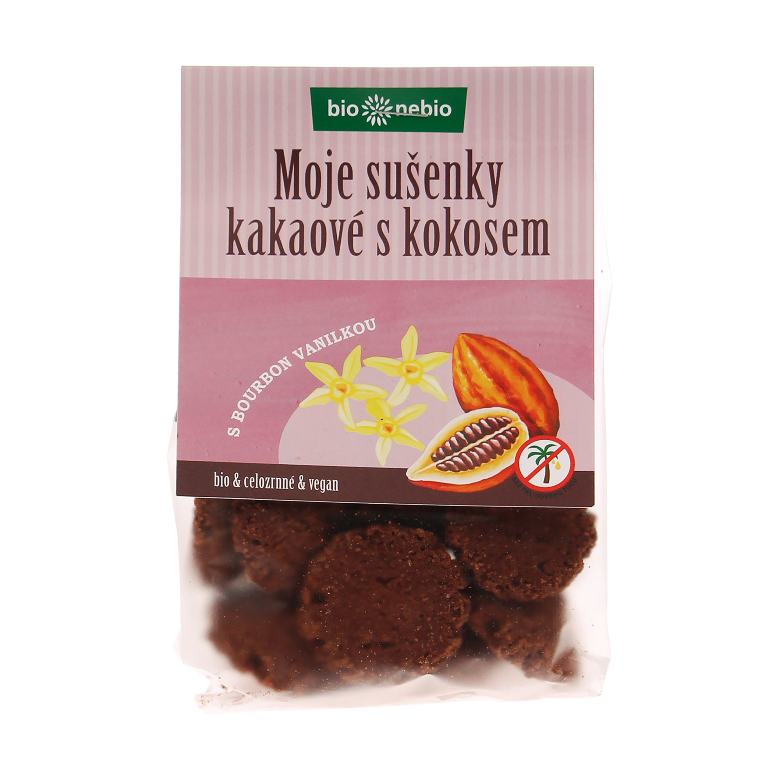 MOJE SUŠENKY kakaové s kokosem 130 g BIO   BIO NEBIO Bio nebio