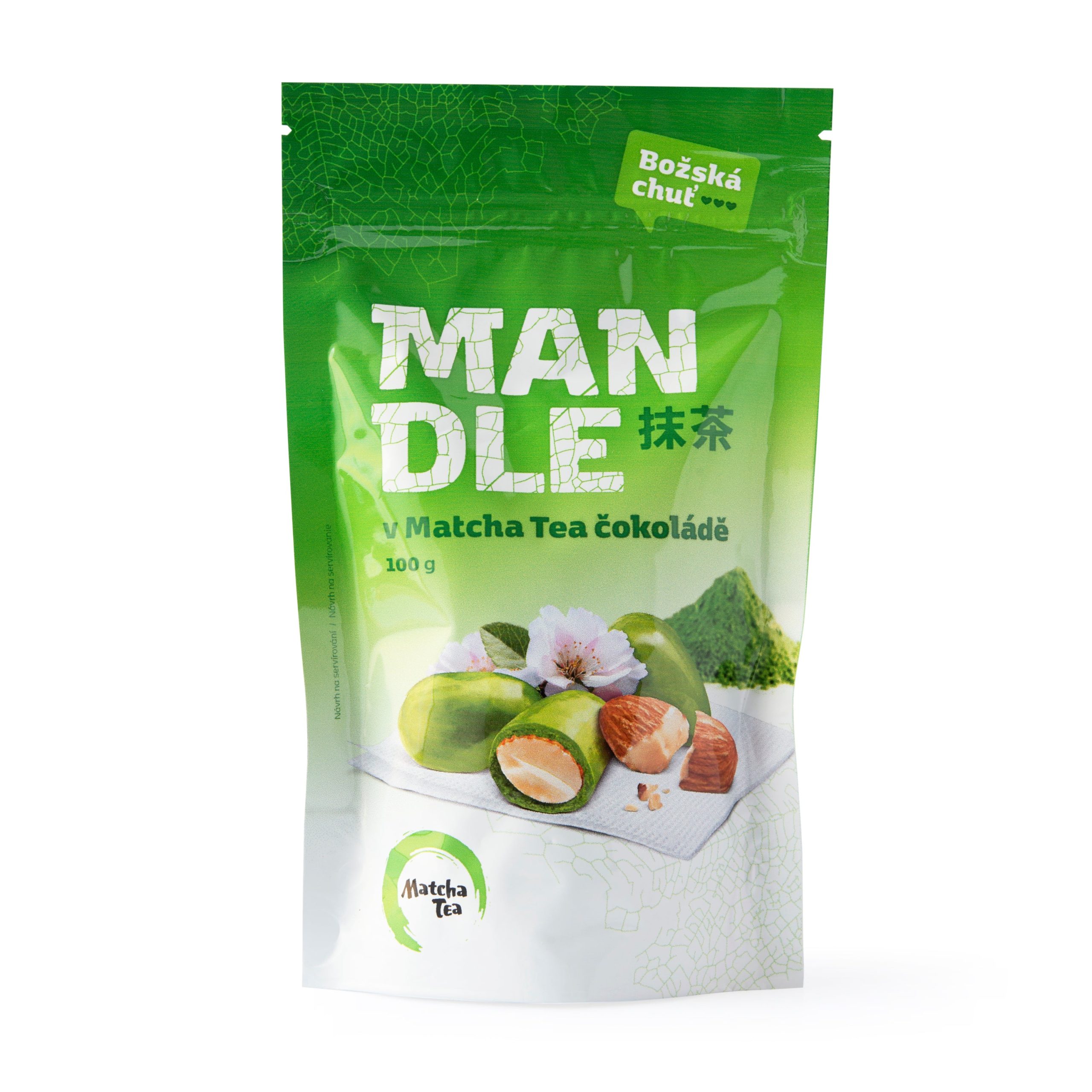 Mandle v matcha tea čokoládě 100 g   MATCHA TEA Matcha Tea