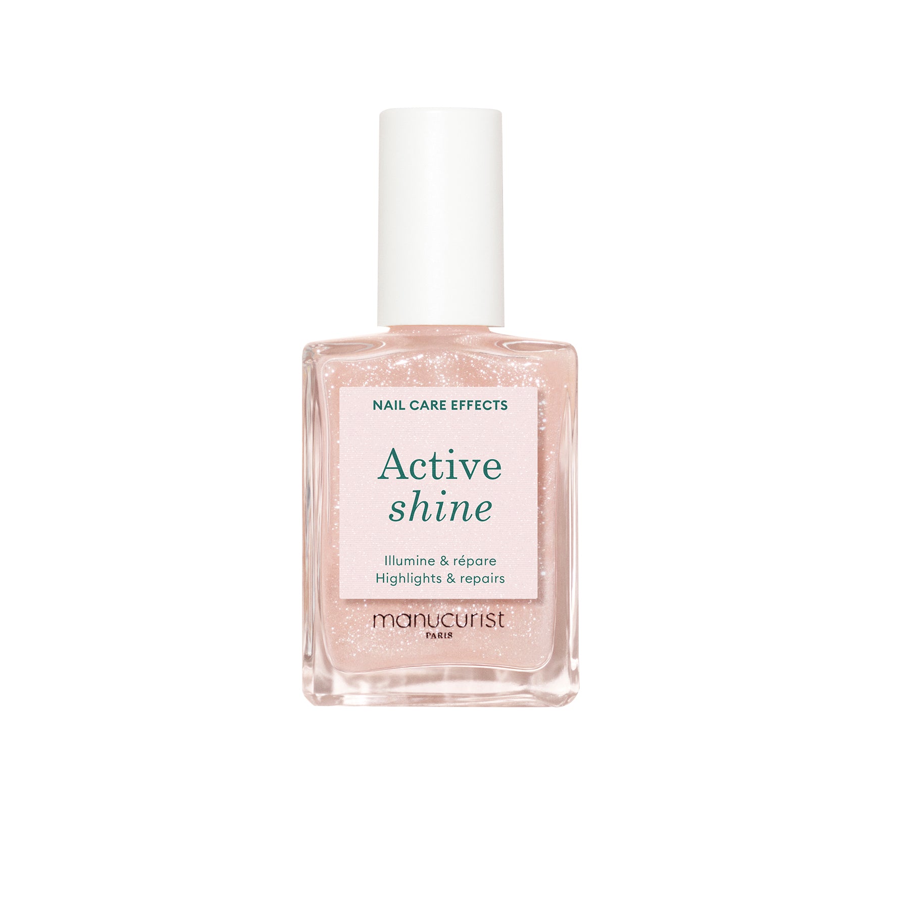 Manucurist Green Pečující schnoucí lak na nehty Active Shine (15 ml) - podporuje pevnost a odolnost nehtů Manucurist