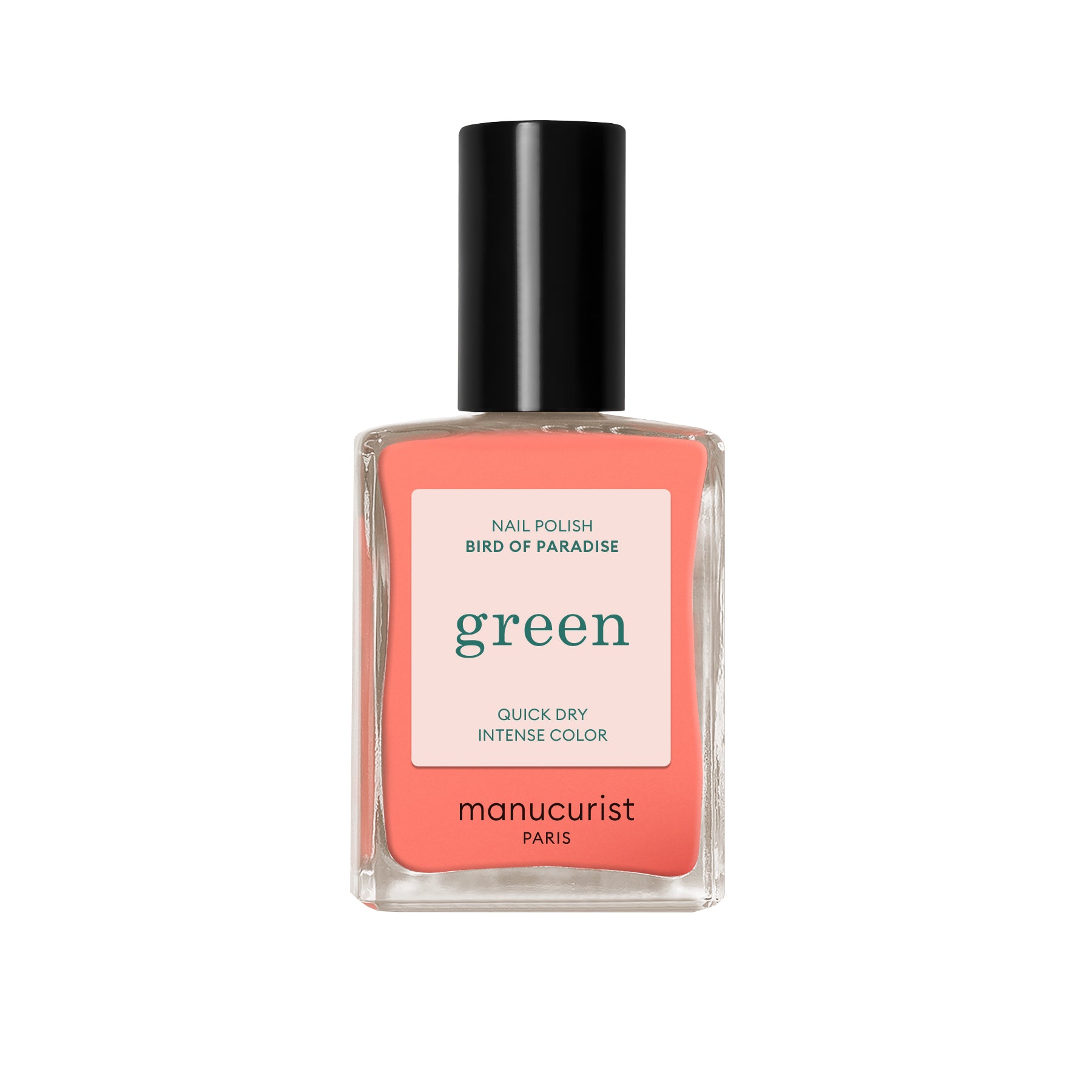 Manucurist Green schnoucí lak na nehty - Bird of Paradise (15 ml) - korálově oranžová s růžovým podtónem Manucurist
