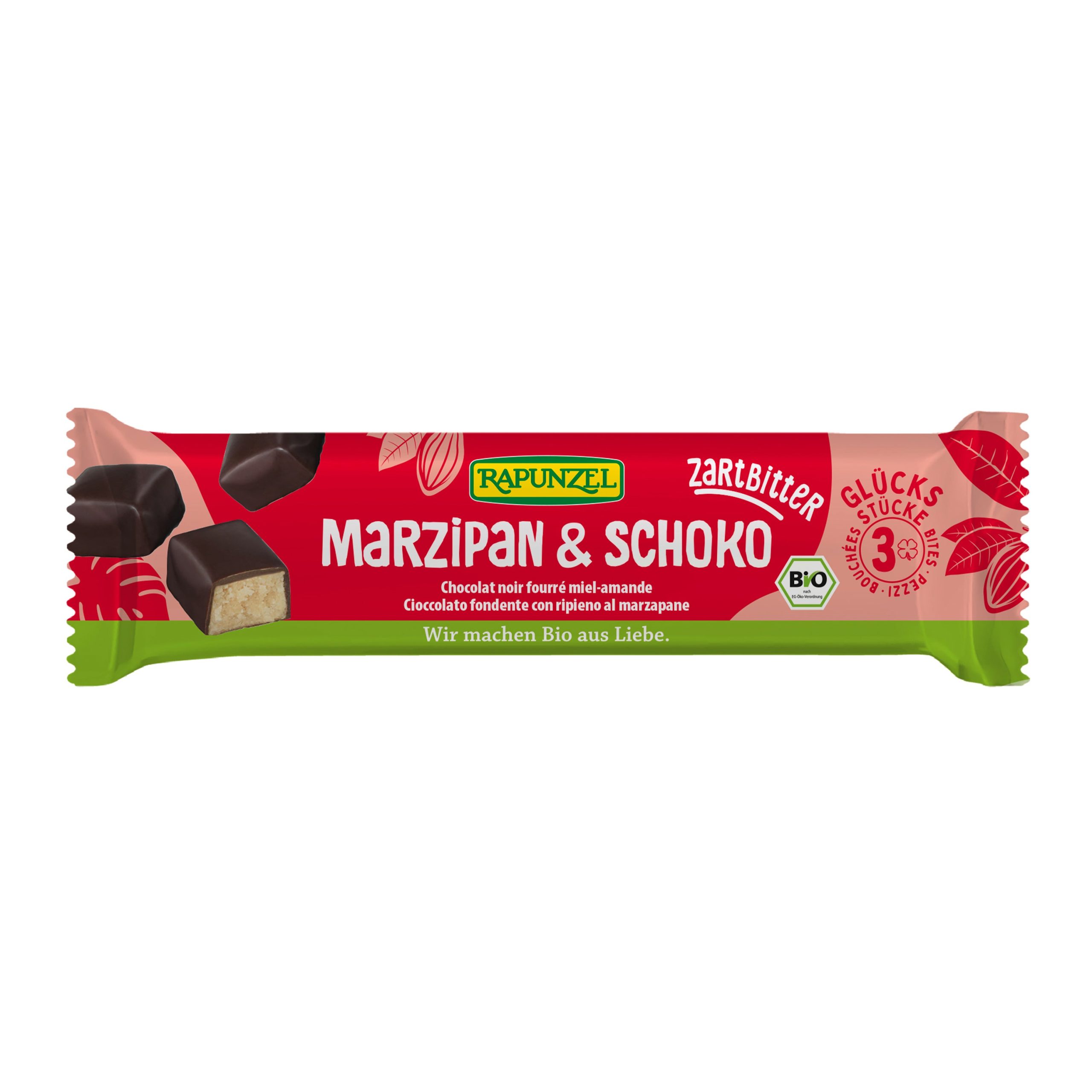 Marcipán v hořké čokoládě 50 g BIO   RAPUNZEL Rapunzel