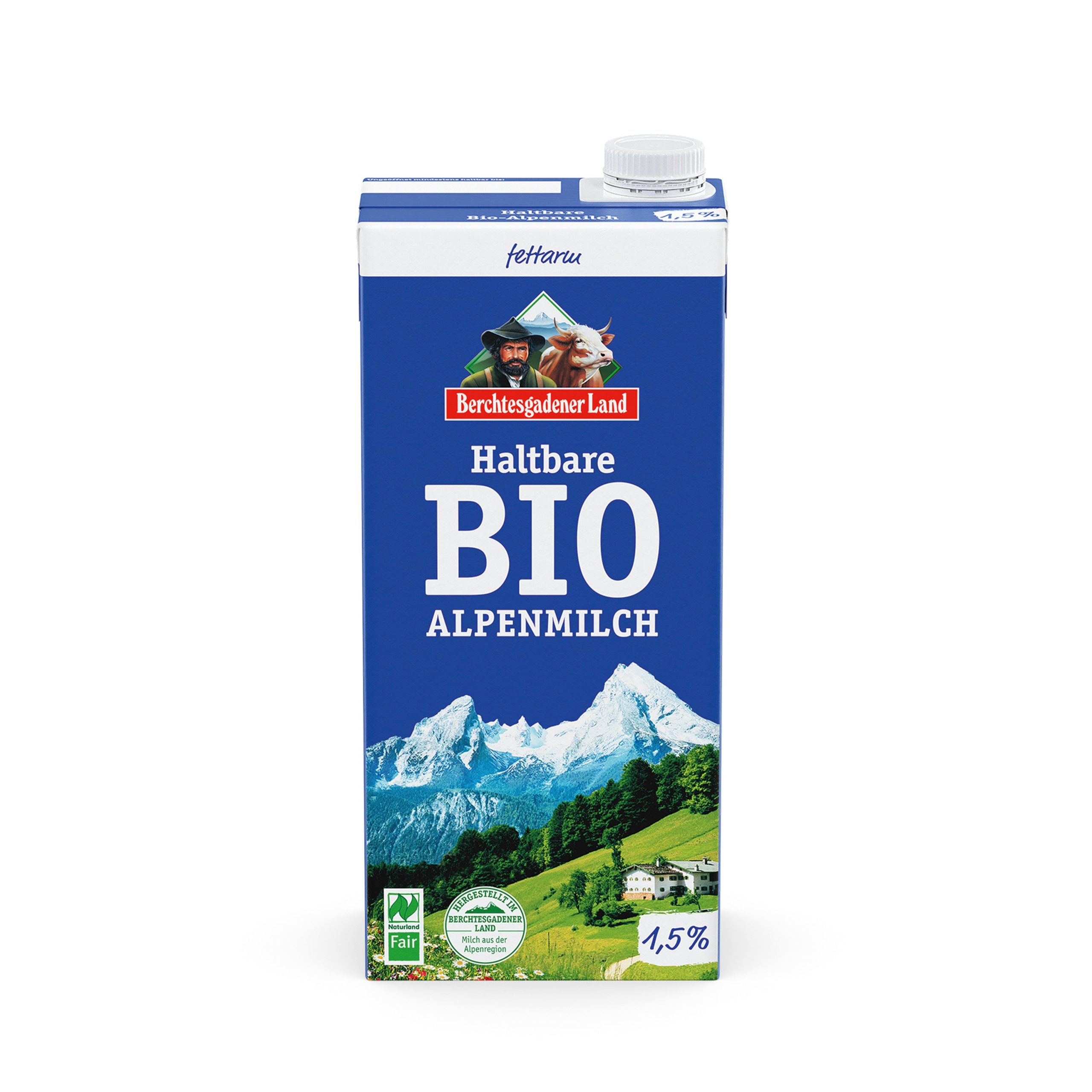 Mléko trvanlivé alpské polotučné 1 l BIO   BGL BGL