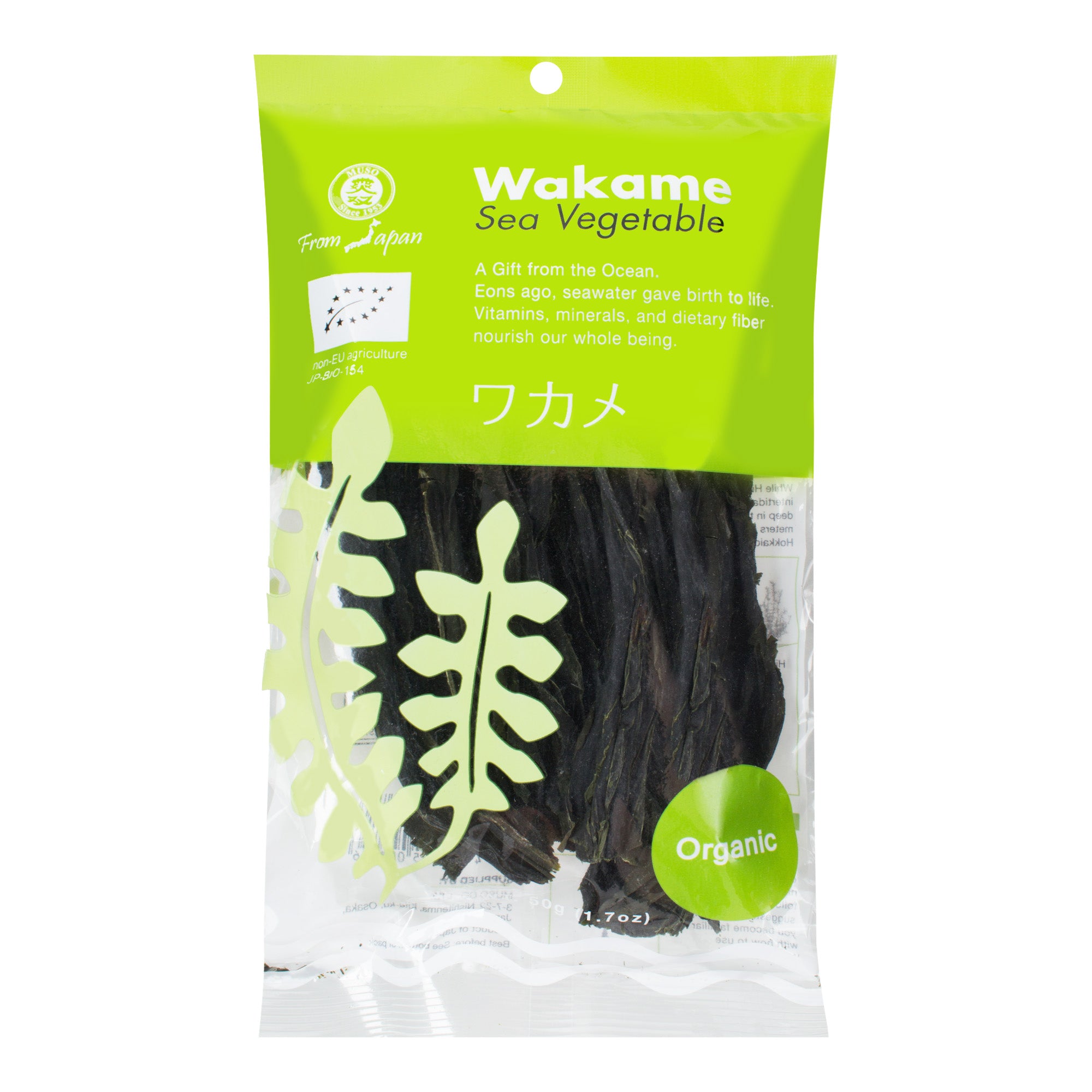 Mořské řasy Wakame 50 g BIO   MUSO Muso