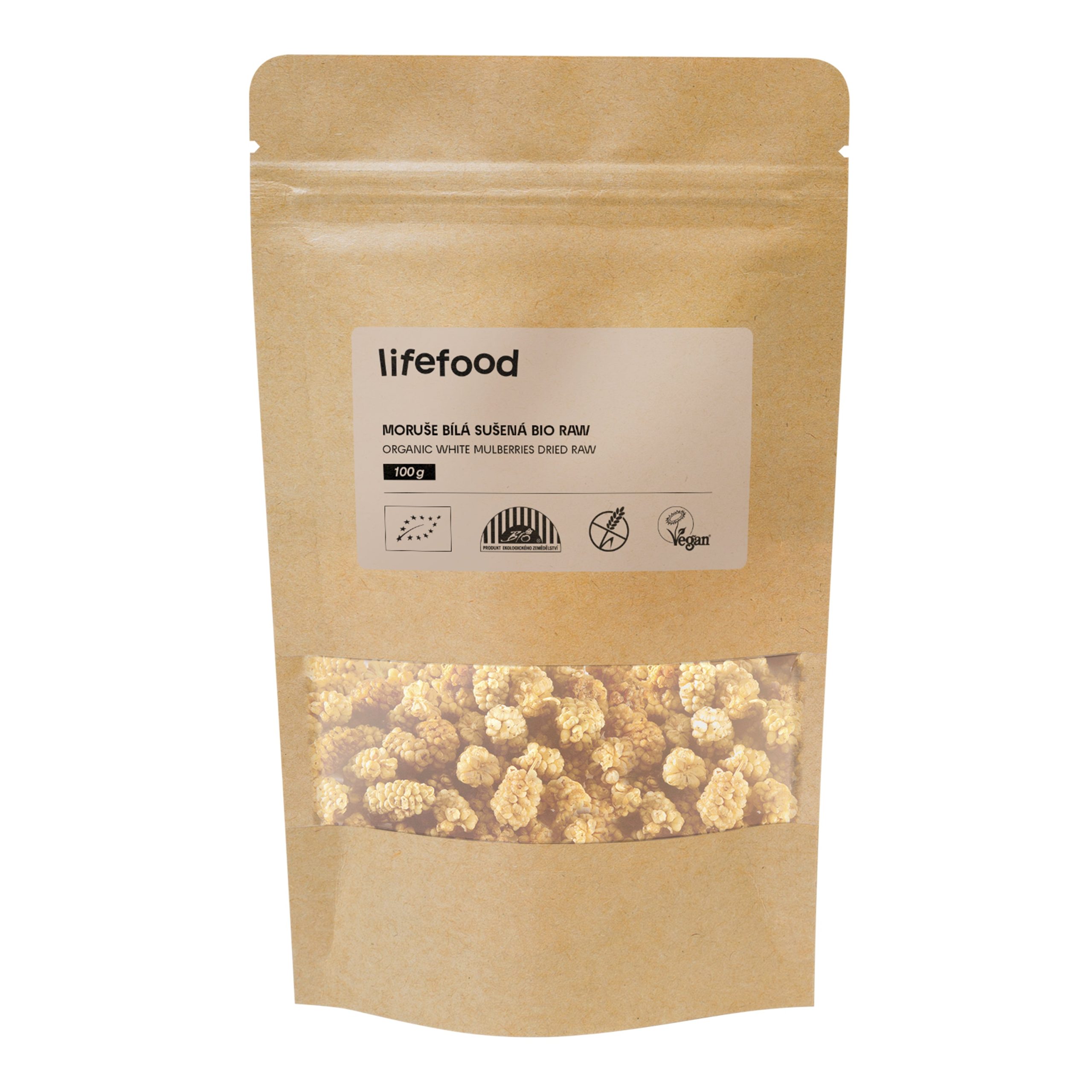 Moruše bílá sušená RAW 100 g BIO   LIFEFOOD Lifefood