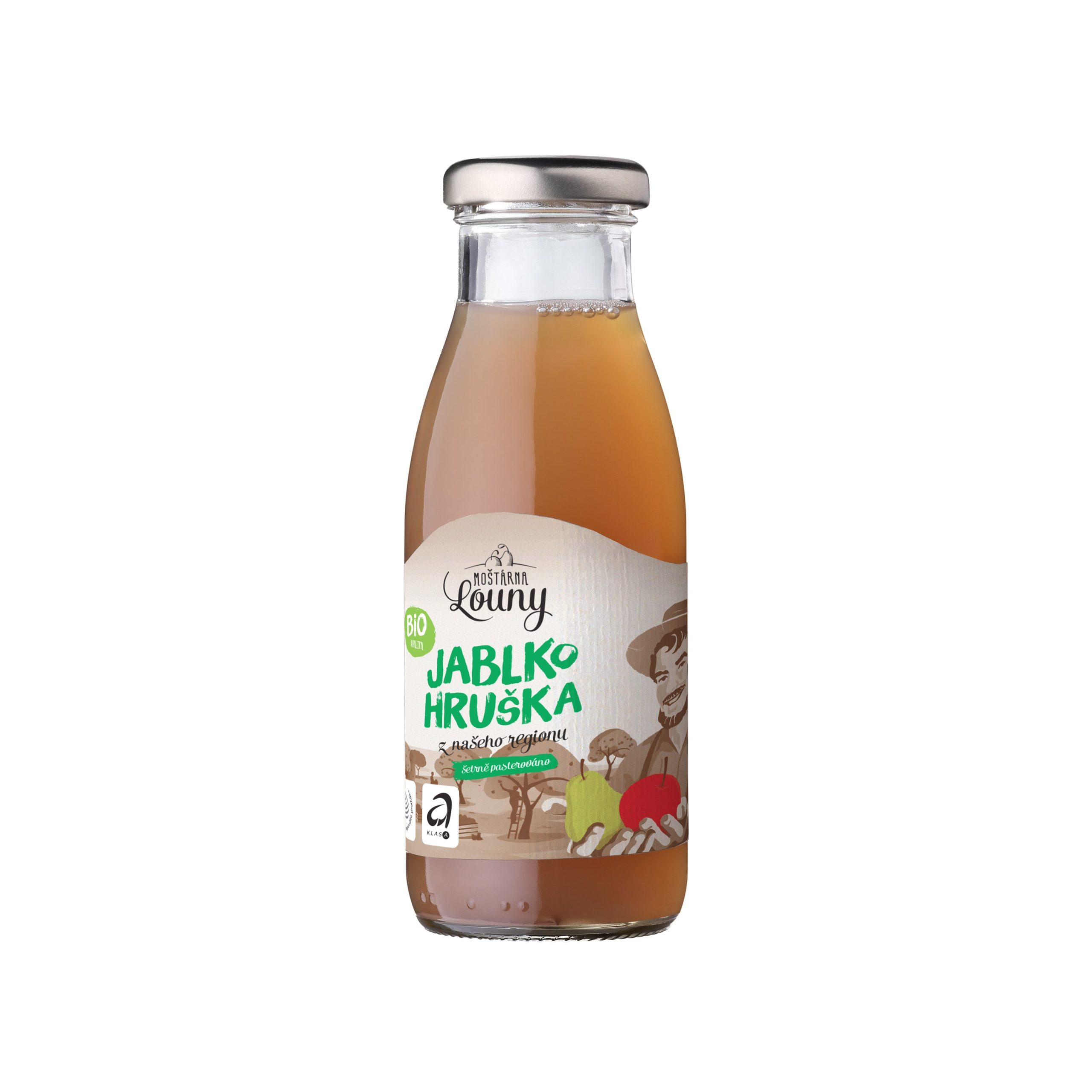 Mošt jablečný s hruškou 250 ml BIO   MOŠTÁRNA LOUNY Moštárna Louny