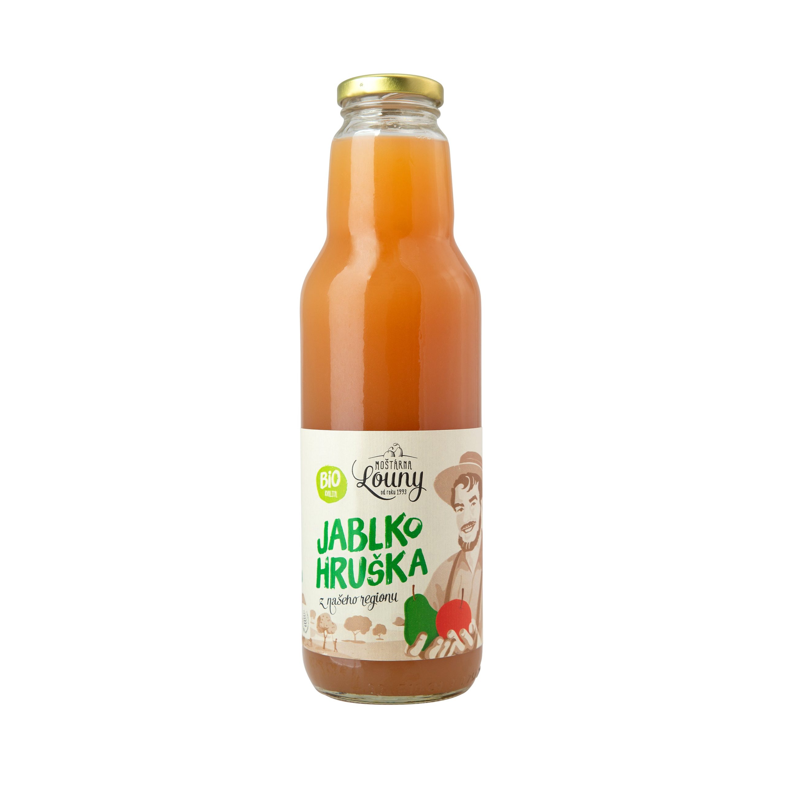 Mošt jablečný s hruškou 750 ml BIO   MOŠTÁRNA LOUNY Moštárna Louny