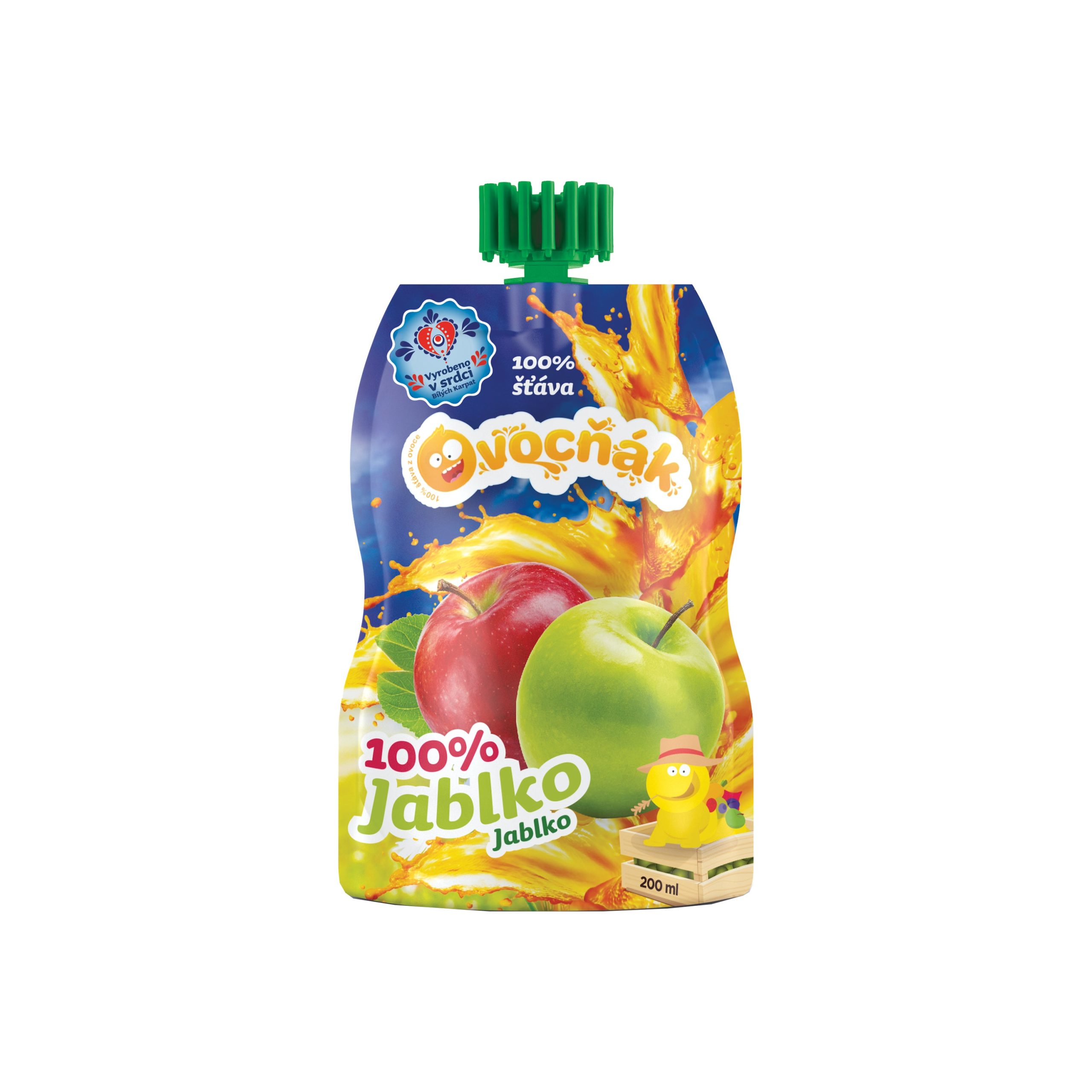 Mošt ovocný jablko 100 % 200 ml   OVOCŇÁK Ovocňák