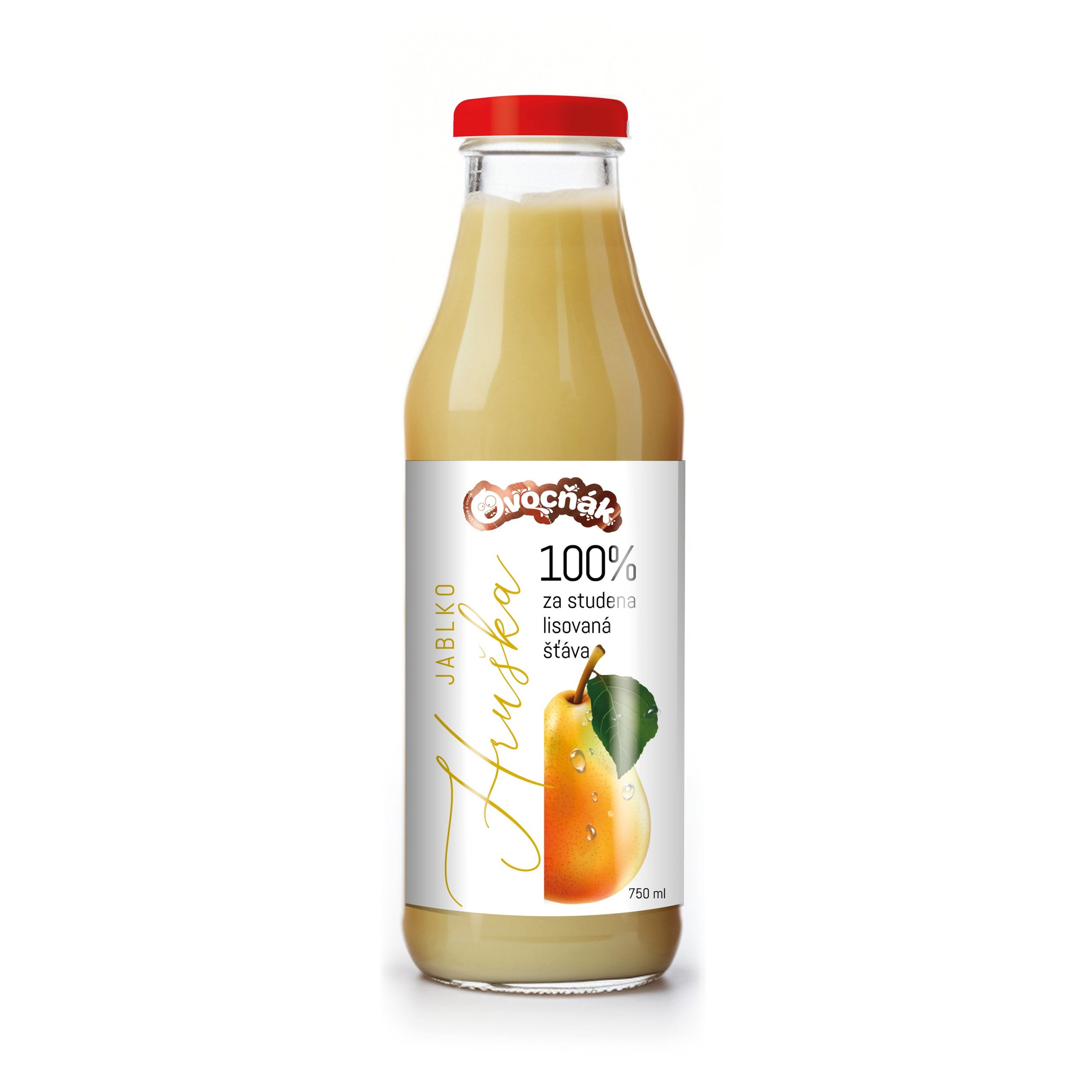 Mošt ovocný jablko-hruška sklo 750 ml   OVOCŇÁK Ovocňák