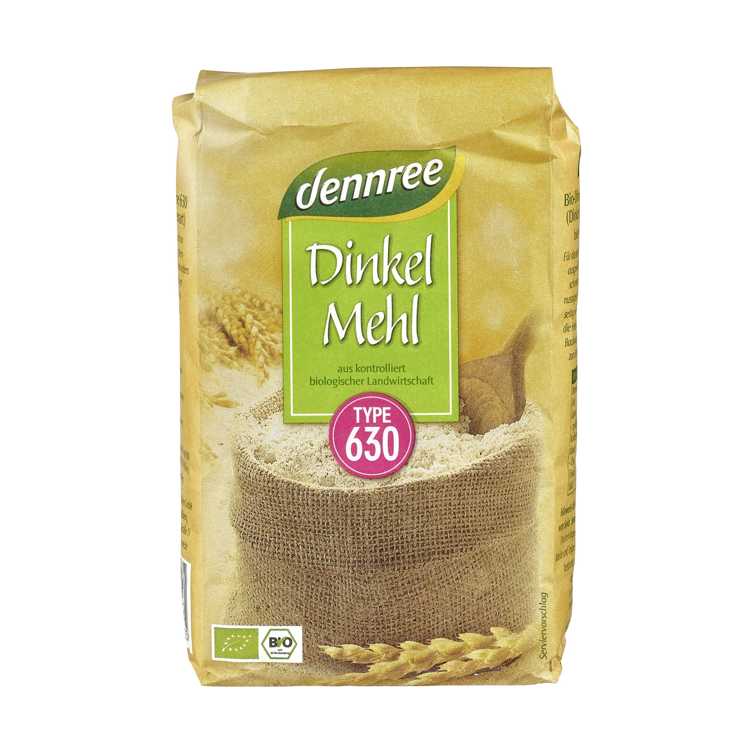 Mouka špaldová hladká TYP 630 1 kg BIO   DENNREE Dennree