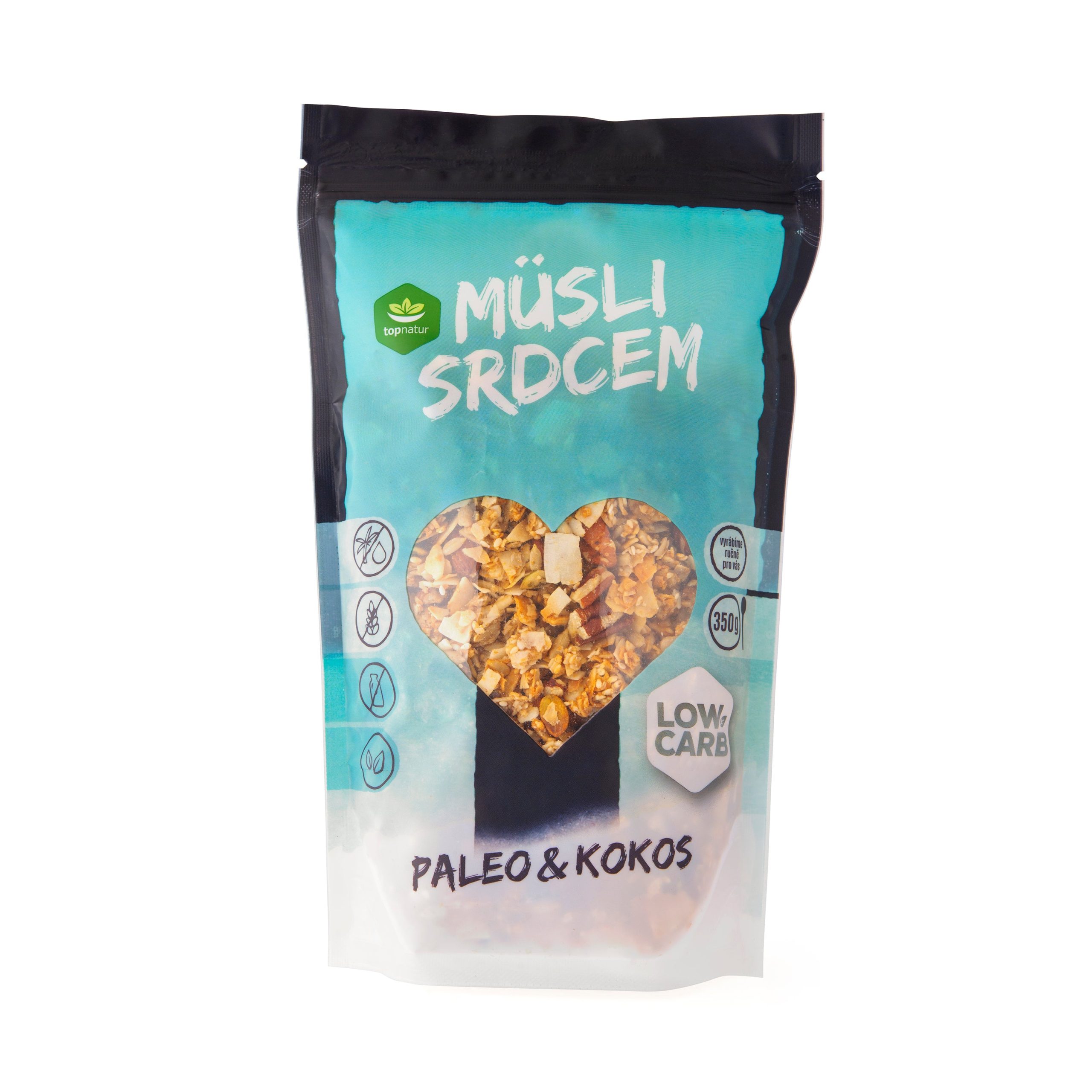 Müsli srdcem paleo & kokos LOW CARB  350 g   TOPNATUR Topnatur