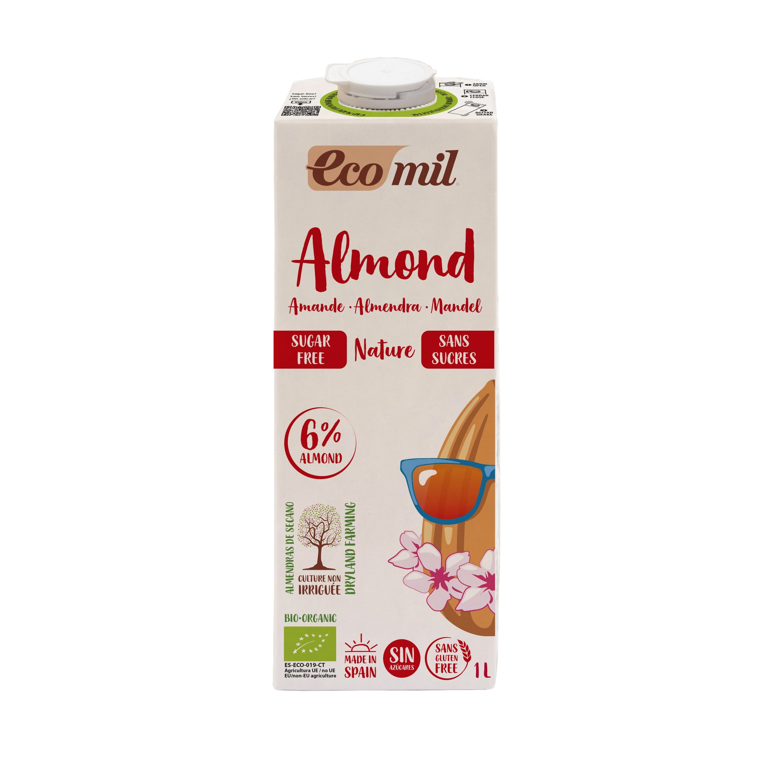 Nápoj ze sladkých mandlí nature 1 l BIO   ECOMIL EcoMil