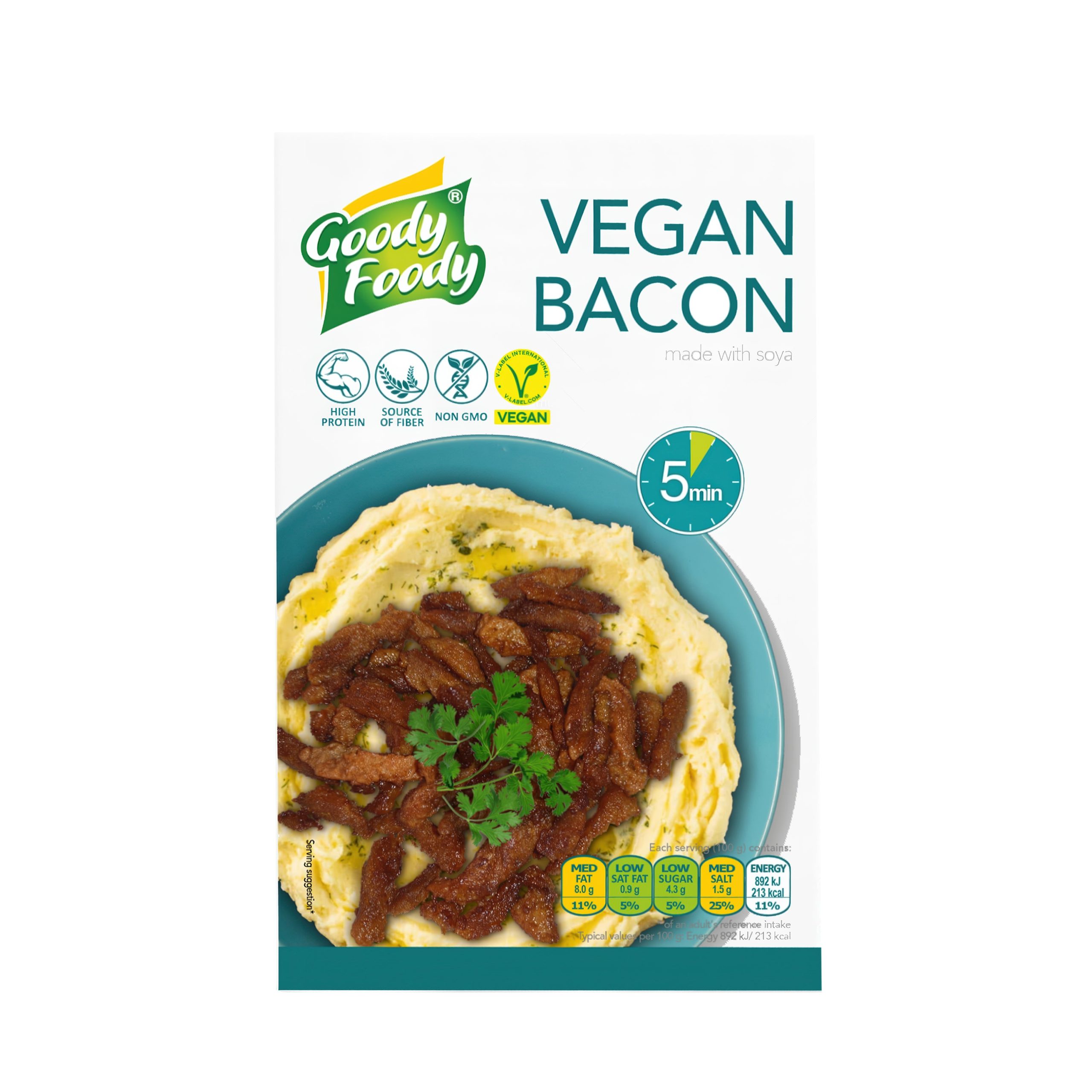 Nudličky s příchutí slaniny veganské 200 g   GOODY FOODY Goody Foody