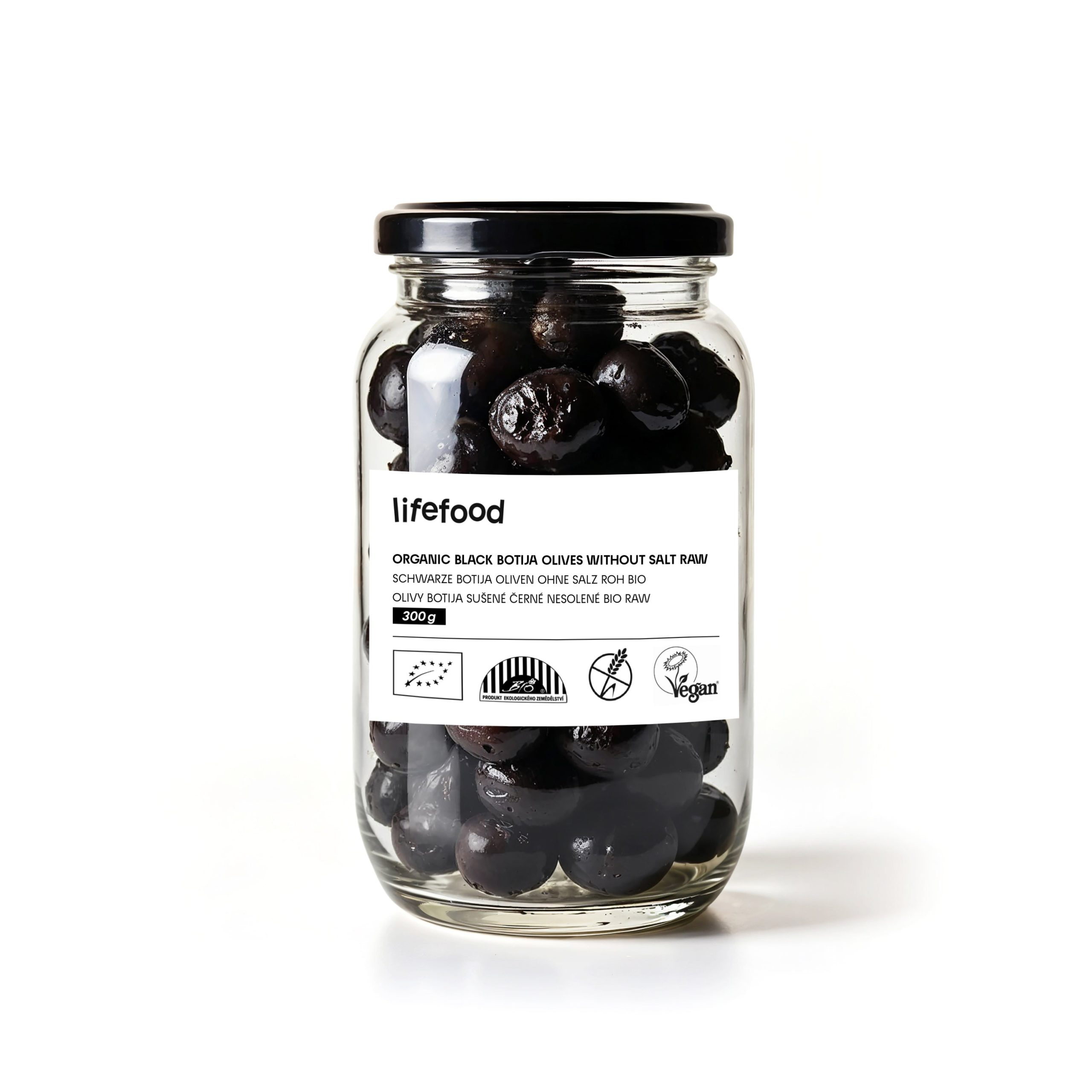 Olivy Botija černé sušené nesolené RAW 300 g BIO   LIFEFOOD Lifefood